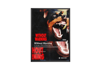 21 Savage 'Without Warning' Album Poster - Posters, Prints & Wall Art | HYPE Posters