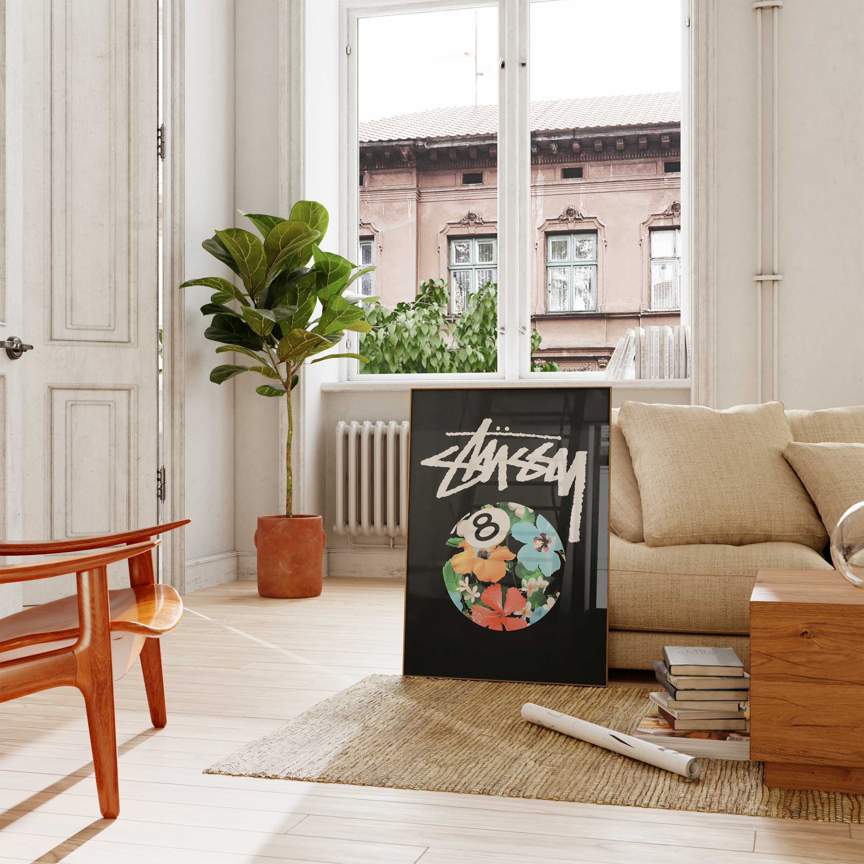Stussy Flower 8 Ball Poster | Hype Posters