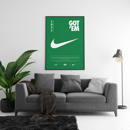 Nike Origins Green Poster | Hype Posters