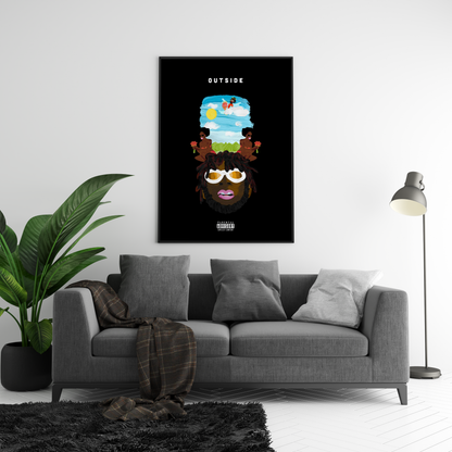Burna Boy 'Outside' Poster | Hype Posters
