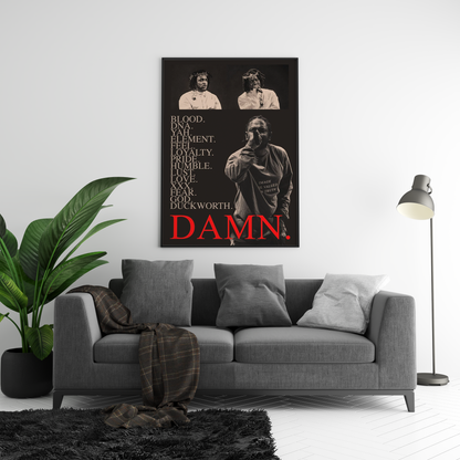 Kendrick Lamar 'Damn' Visions Poster | Hype Posters