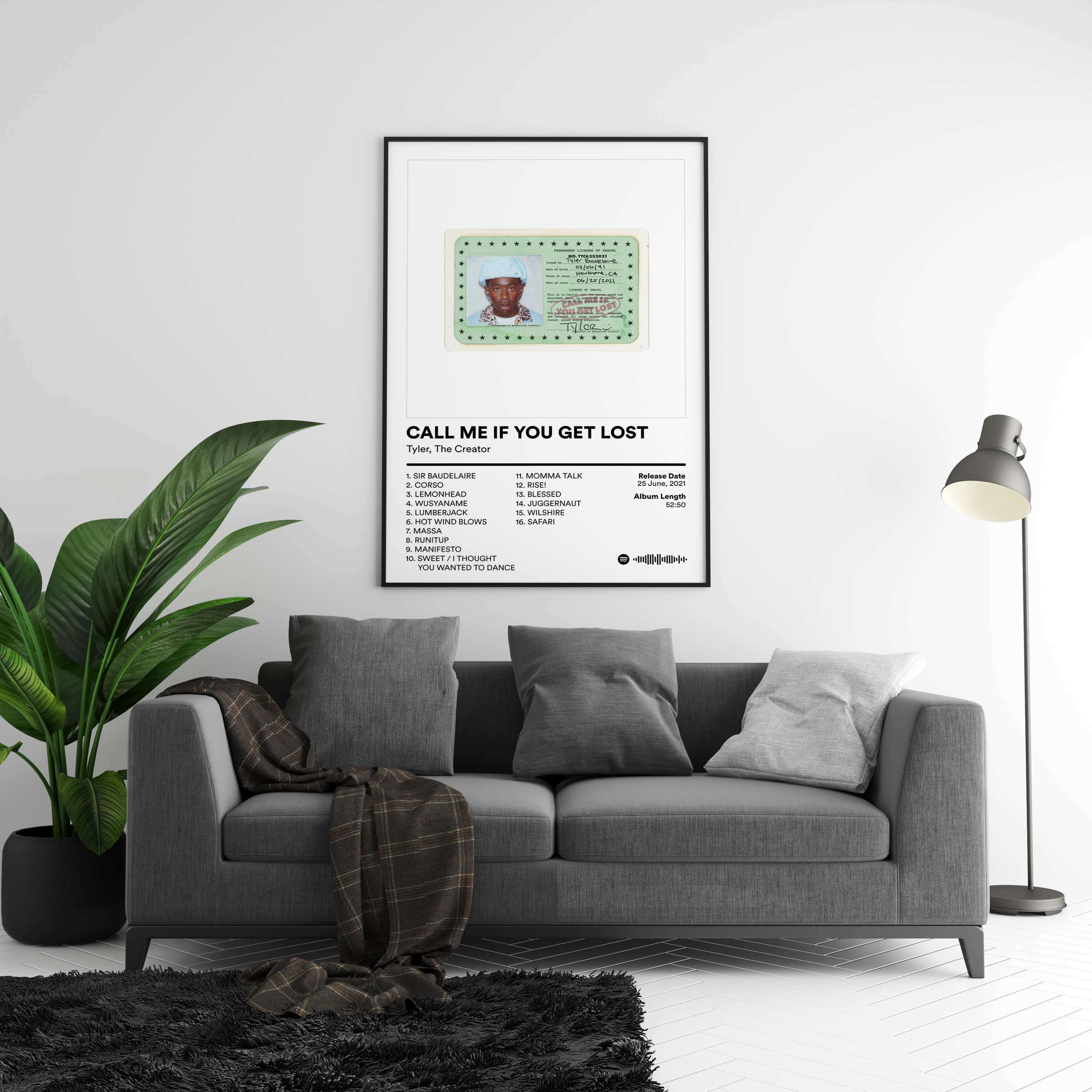 Tyler The Creator 'CALL ME IF YOU GET LOST' Album Poster | Hype Posters