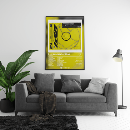 Post Malone 'Beerbongs & Bentleys' Album Poster | Hype Posters