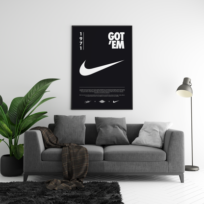Nike Origins Black Poster | Hype Posters