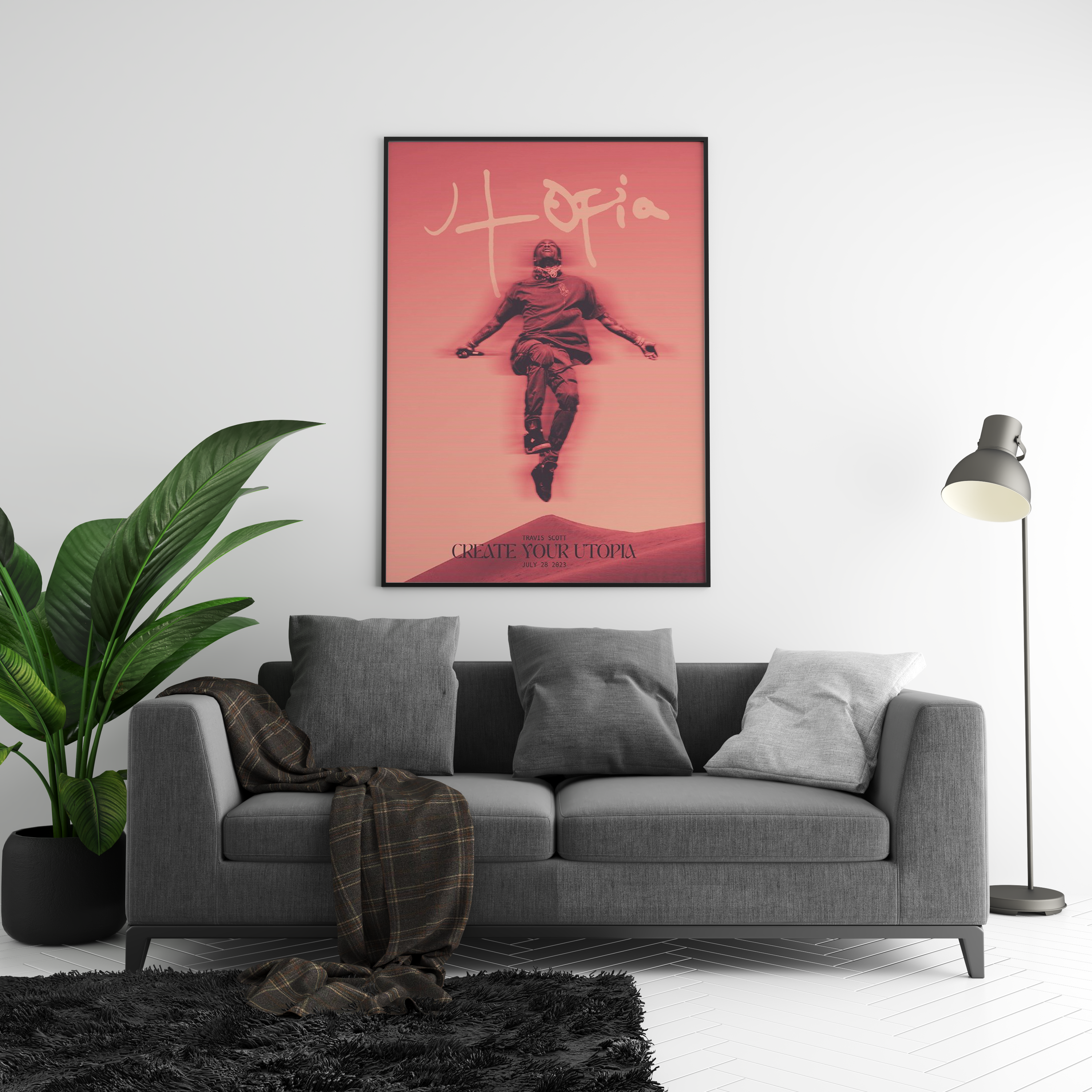 Travis Scott 'Utopia' Retrograde Poster | Hype Posters