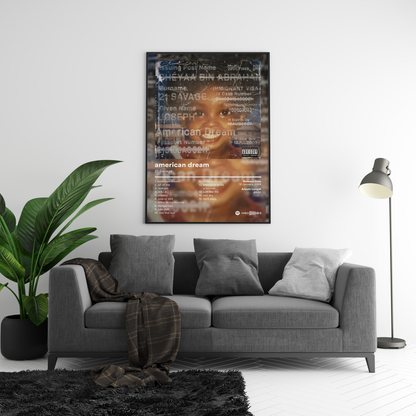 21 Savage 'american dream' Album Poster | Hype Posters