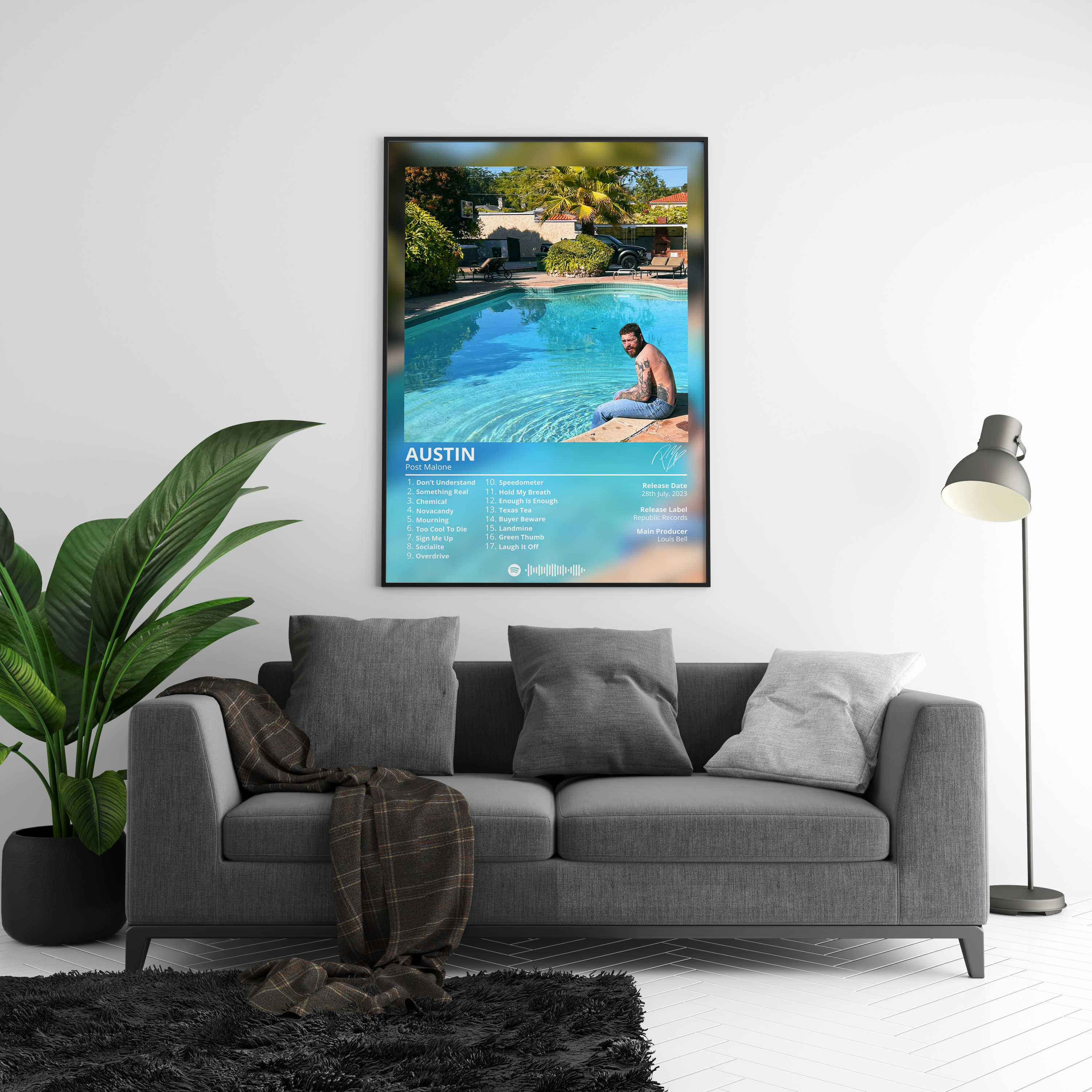 Post Malone 'Austin' Album Poster | Hype Posters