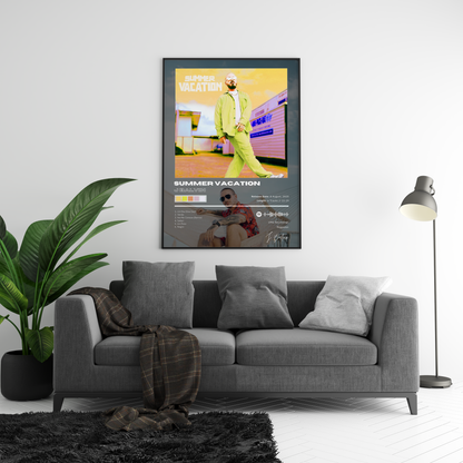 J Balvin 'Summer Vacation' Album Poster | Hype Posters