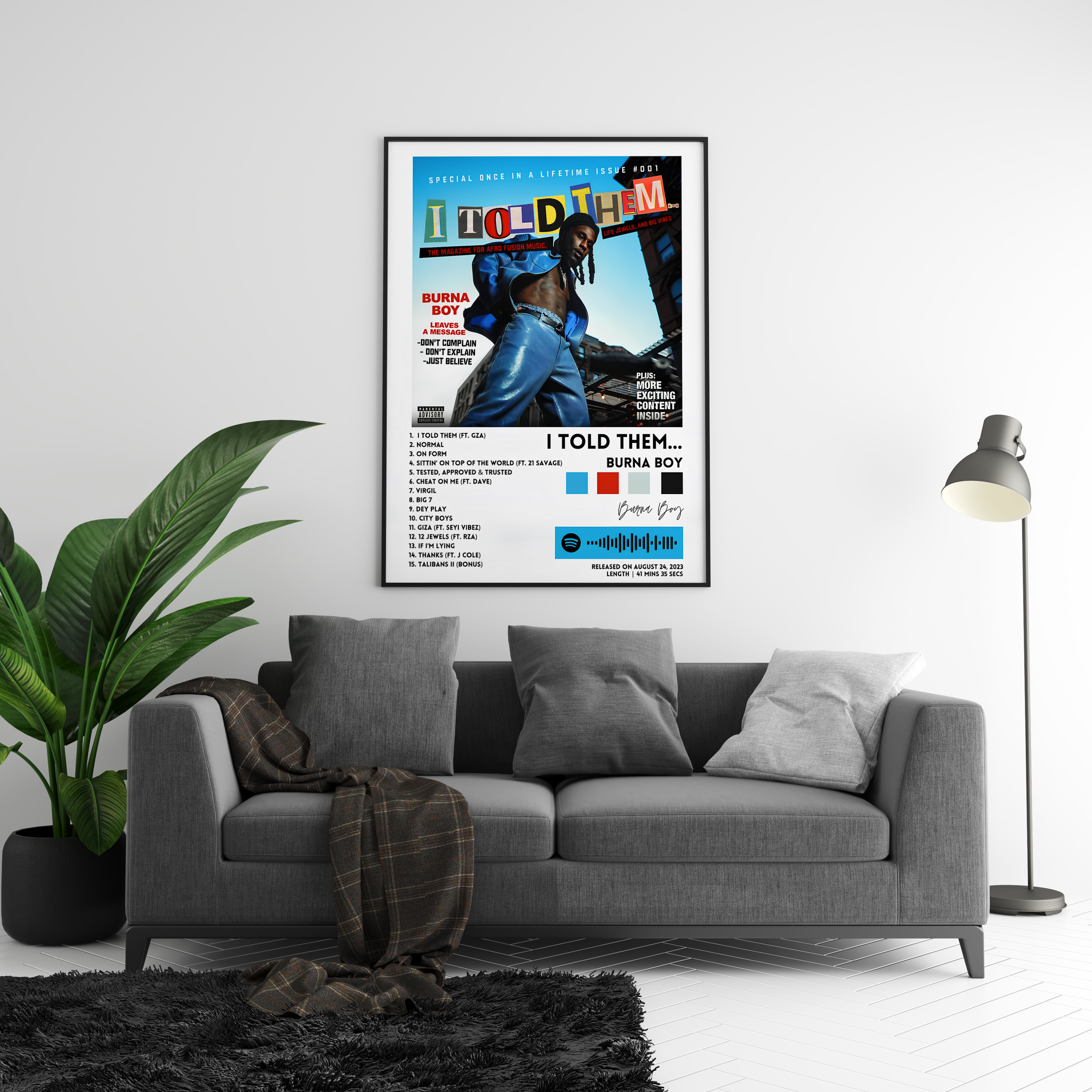 Burna Boy 'I Told Them' Album Poster | Hype Posters