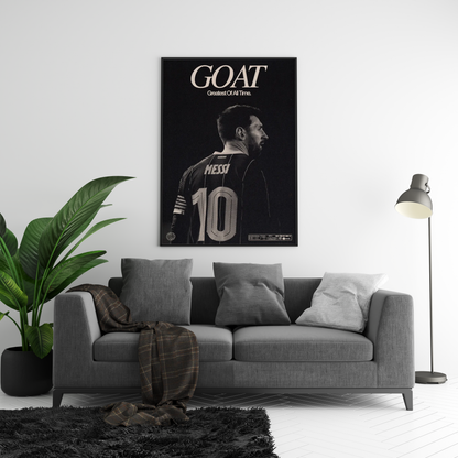 Lionel Messi 'GOAT' Poster | Hype Posters
