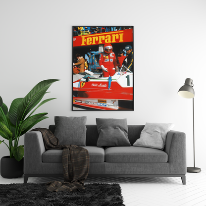 Ferrari Lauda F1 Vintage Poster | Hype Posters