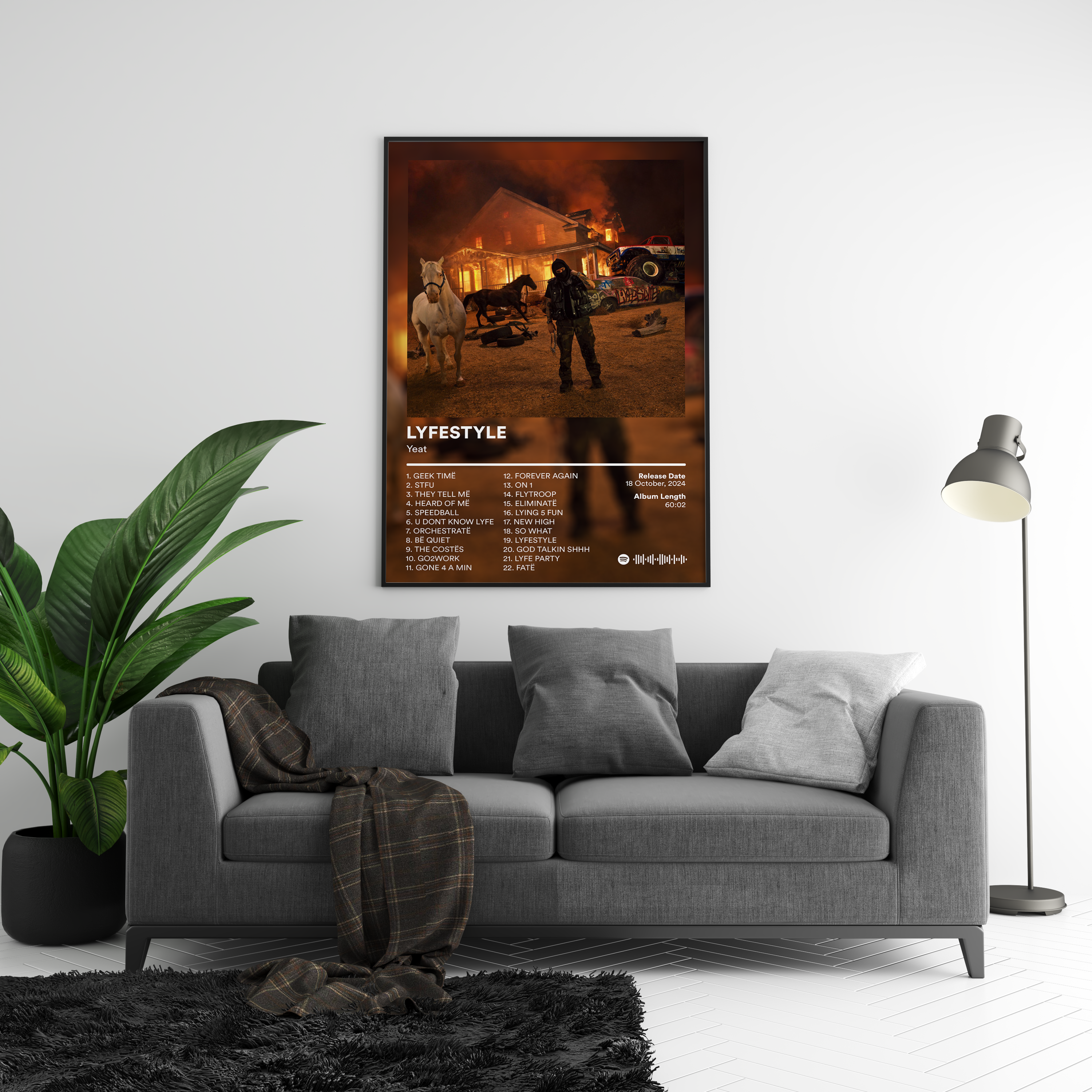 Yeat 'LYFESTYLE' Album Poster | Hype Posters