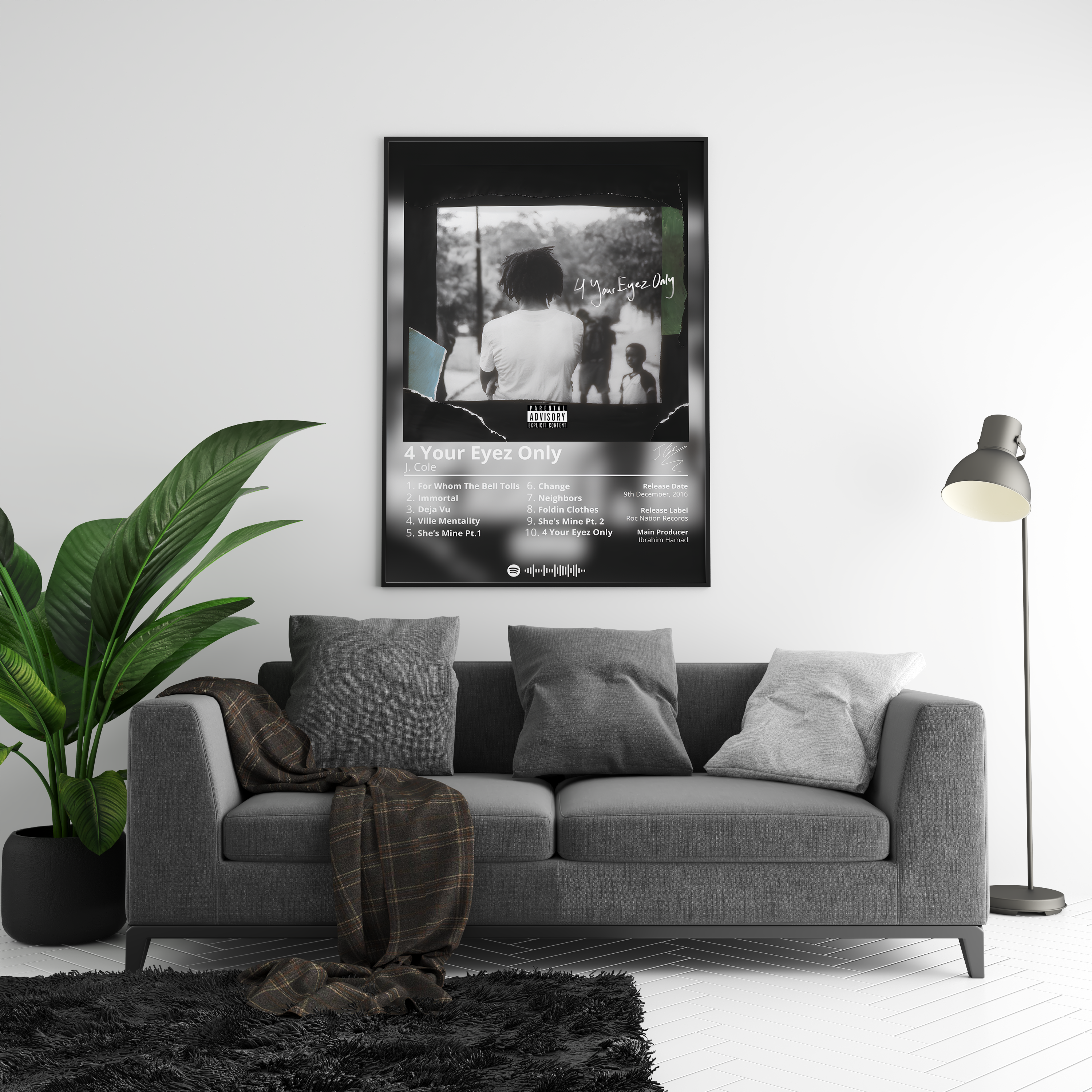 J Cole '4 Your Eyez Only' Album Poster | Hype Posters