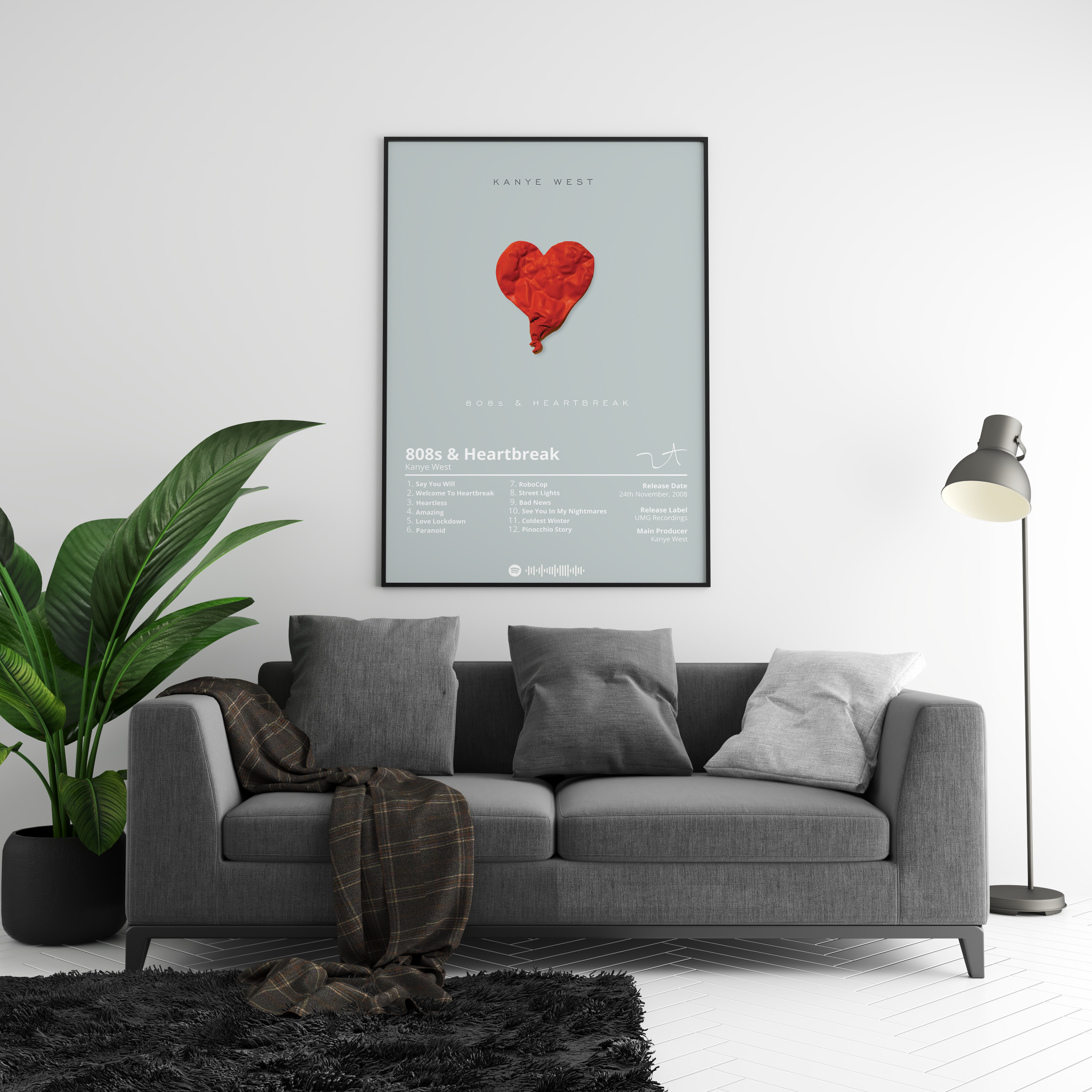 Kanye West '808s & Heartbreak' Album Poster | Hype Posters