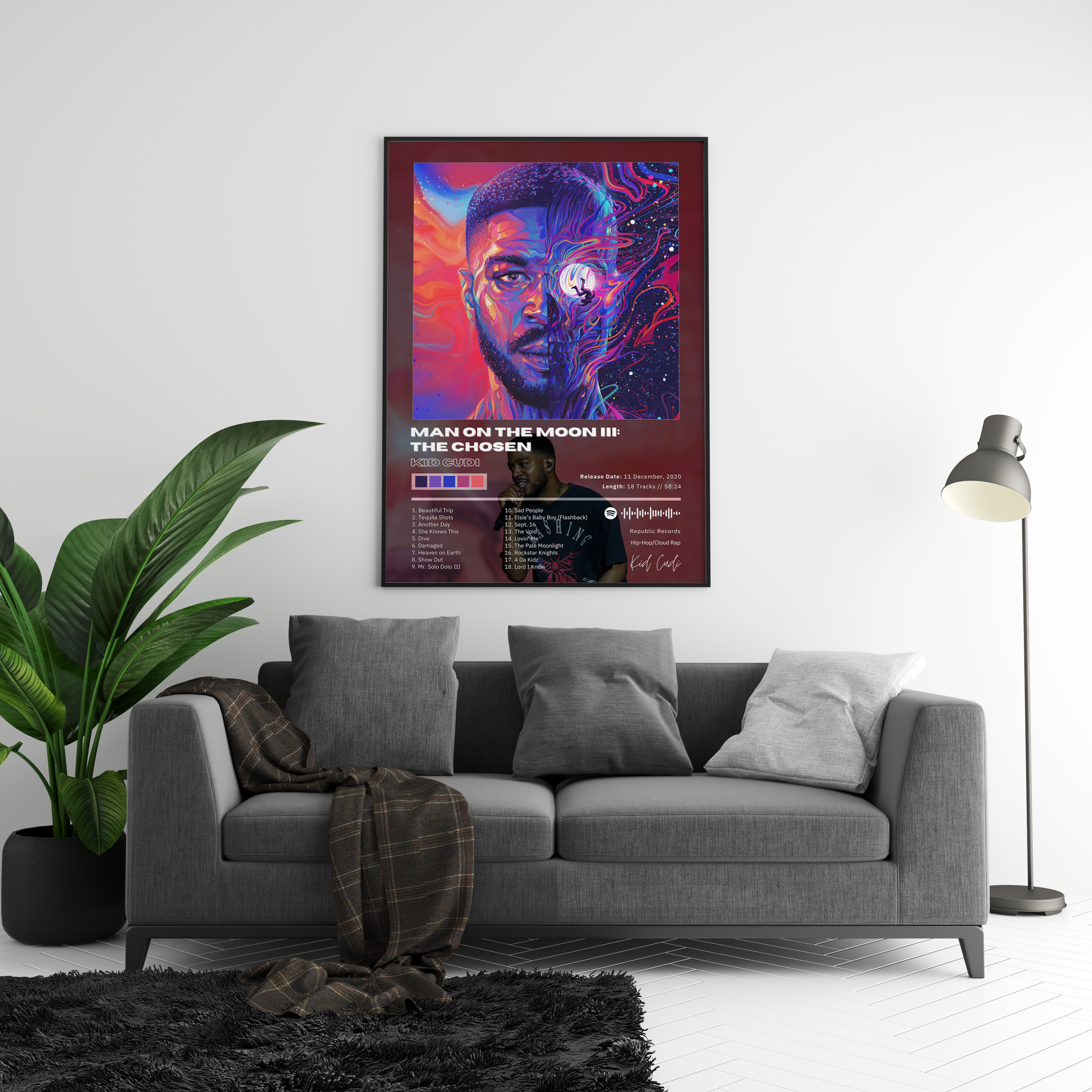 Kid Cudi 'Man On The Moon III' Album Poster | Hype Posters