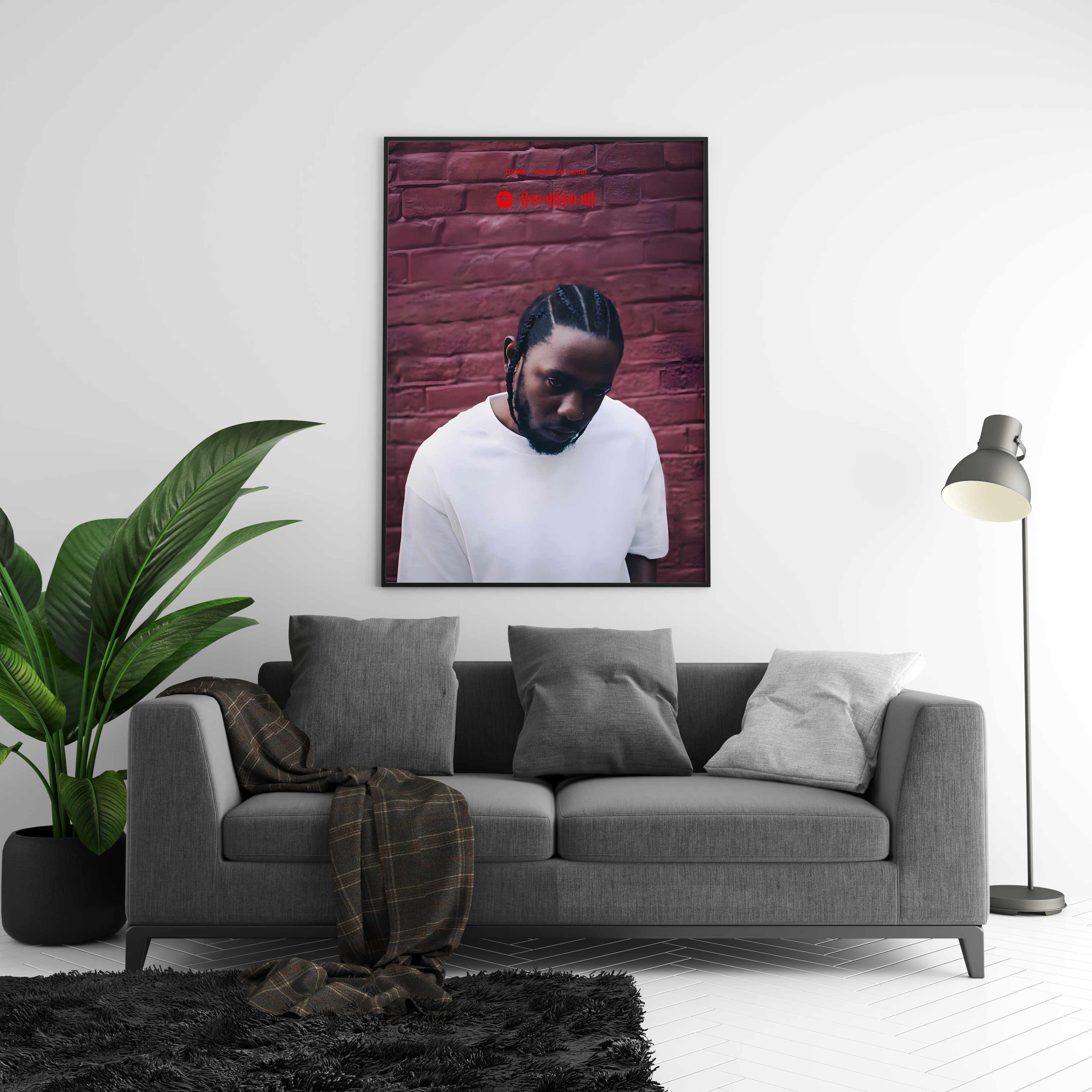 Kendrick Lamar 'DAMN' Spotify Poster | Hype Posters
