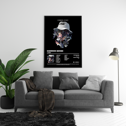 J Hus - "Common Sense" Album Poster | Hype Posters