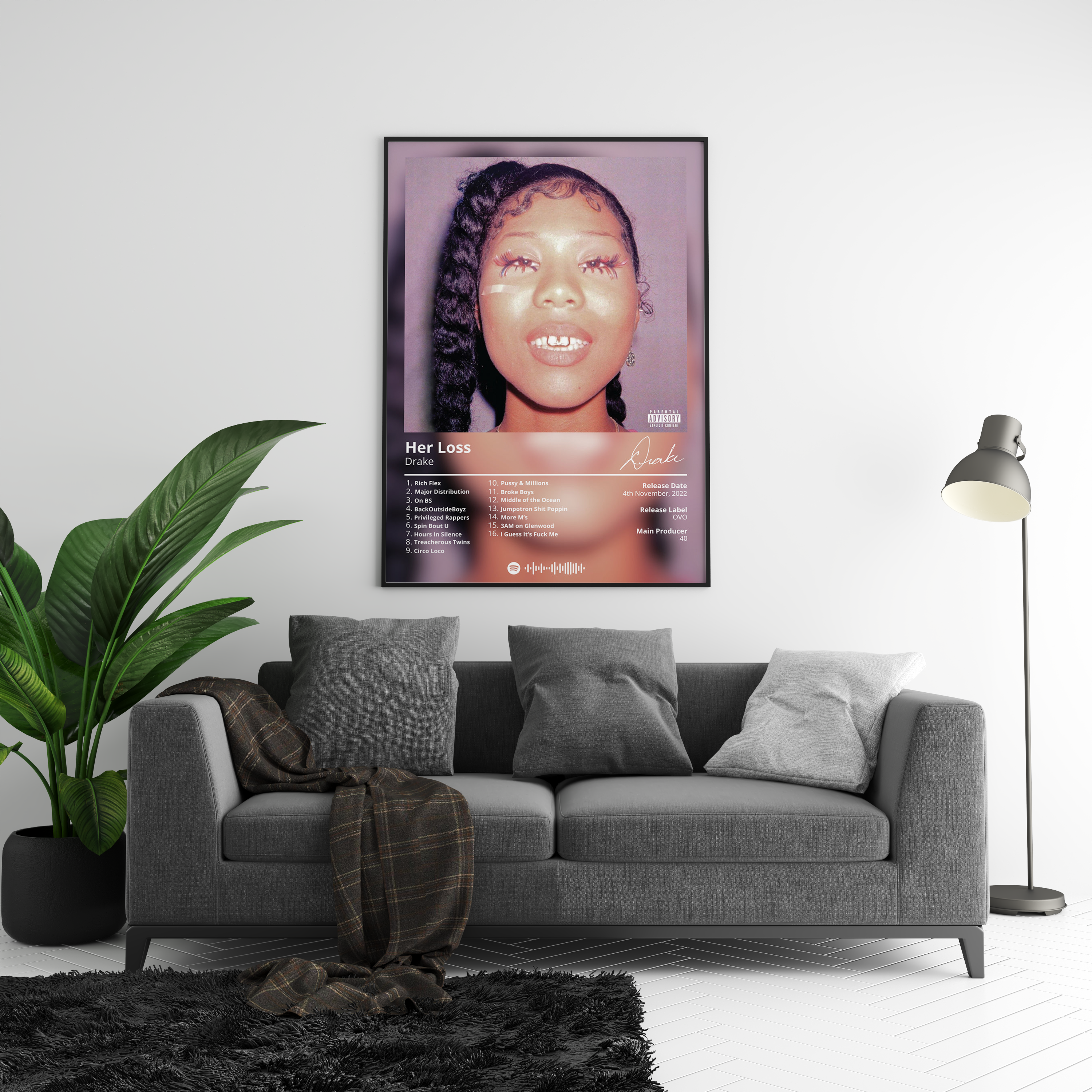 Drake 'Her Loss' Album Poster | Hype Posters