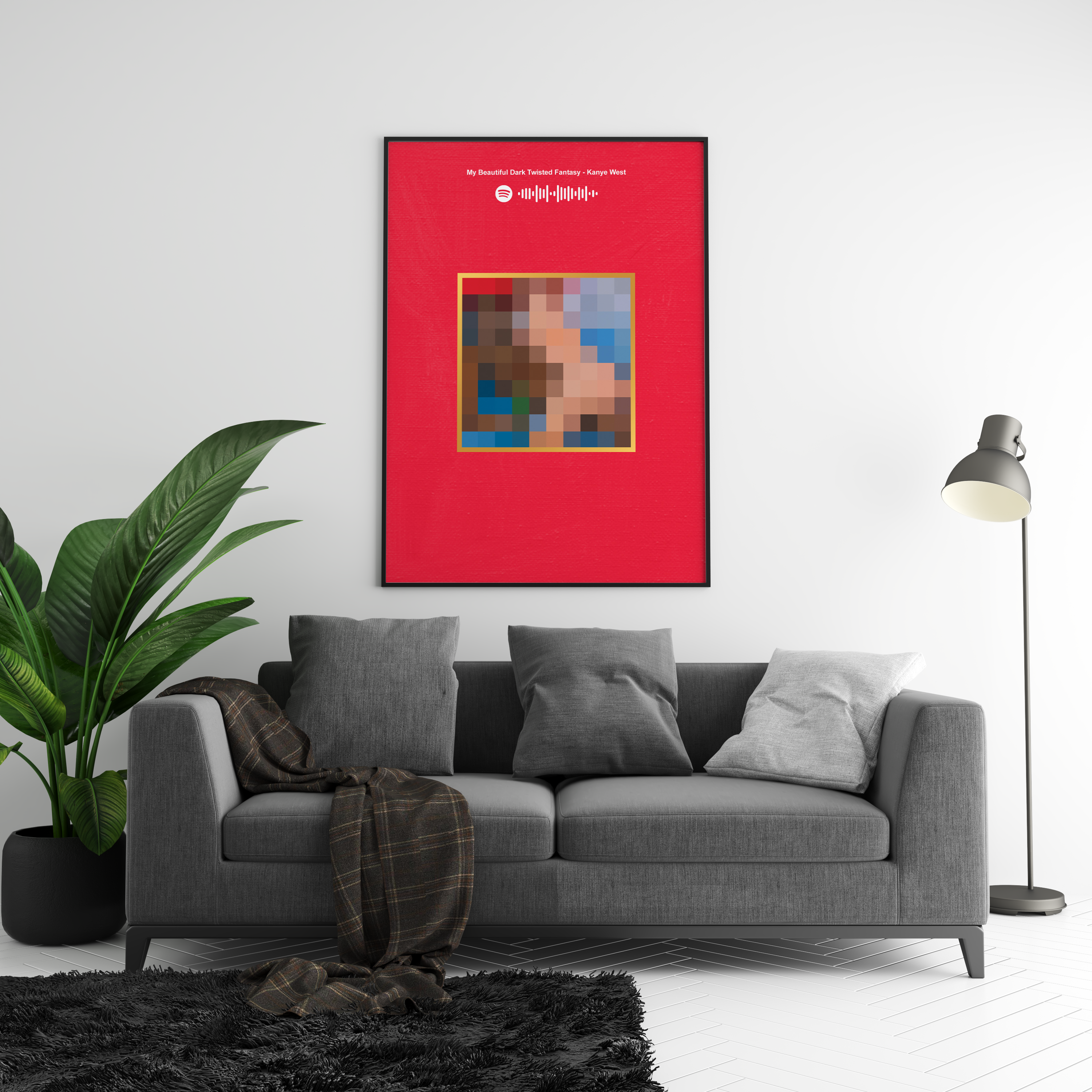 Kanye West 'My Beautiful Dark Twisted Fantasy' Spotify Poster | Hype Posters