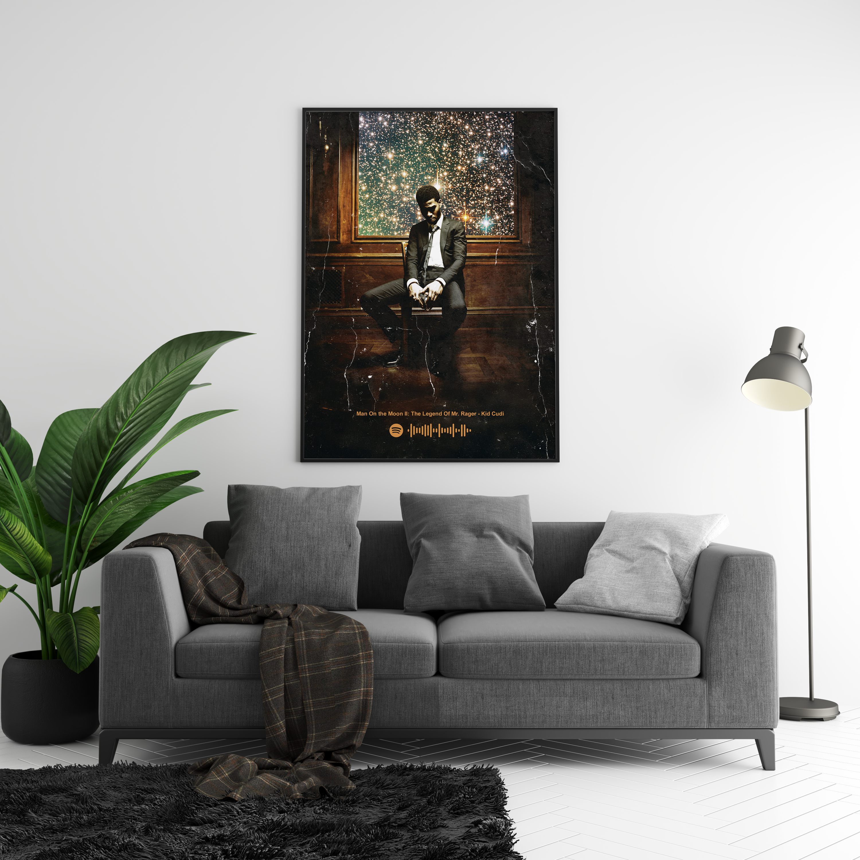 Kid Cudi 'Man On The Moon II: The Legend Of Mr. Rager' Spotify Poster | Hype Posters