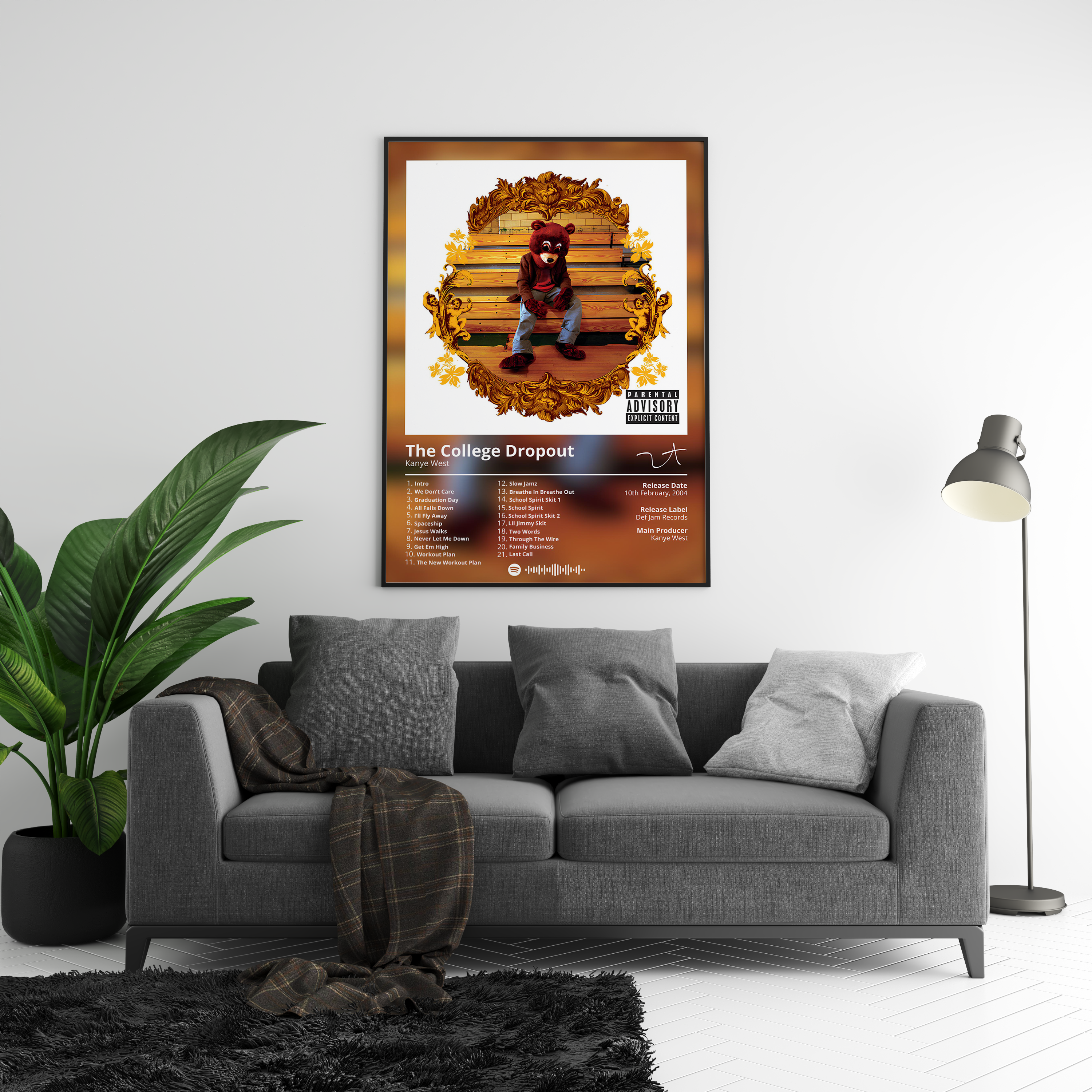 Kanye West 'The College Dropout' Album Poster | Hype Posters