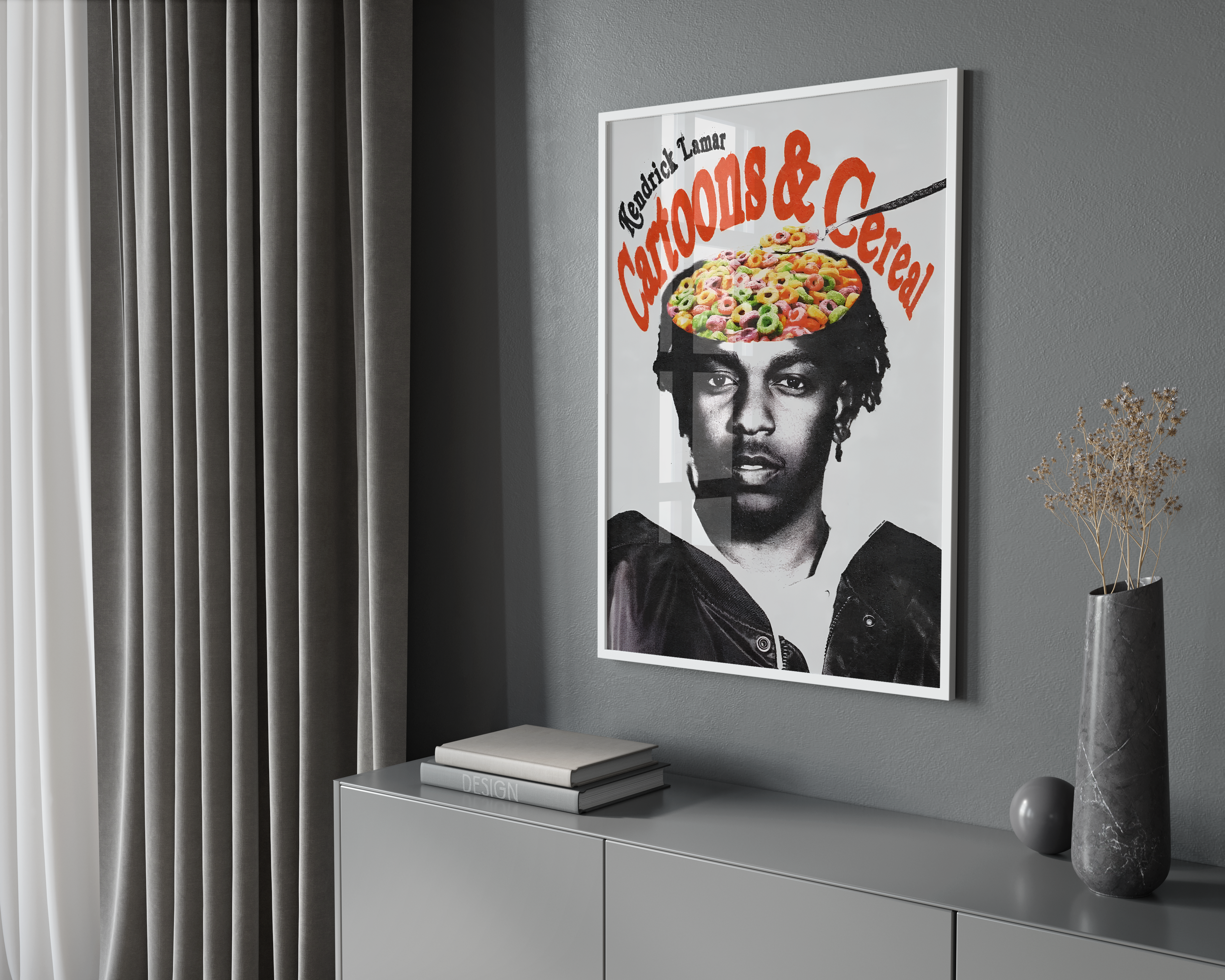 Kendrick Lamar - Cartoons & Cereal Poster | Hype Posters