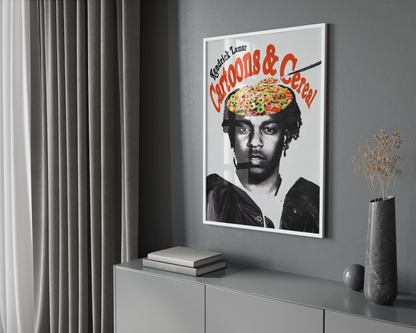 Kendrick Lamar - Cartoons & Cereal Poster | Hype Posters