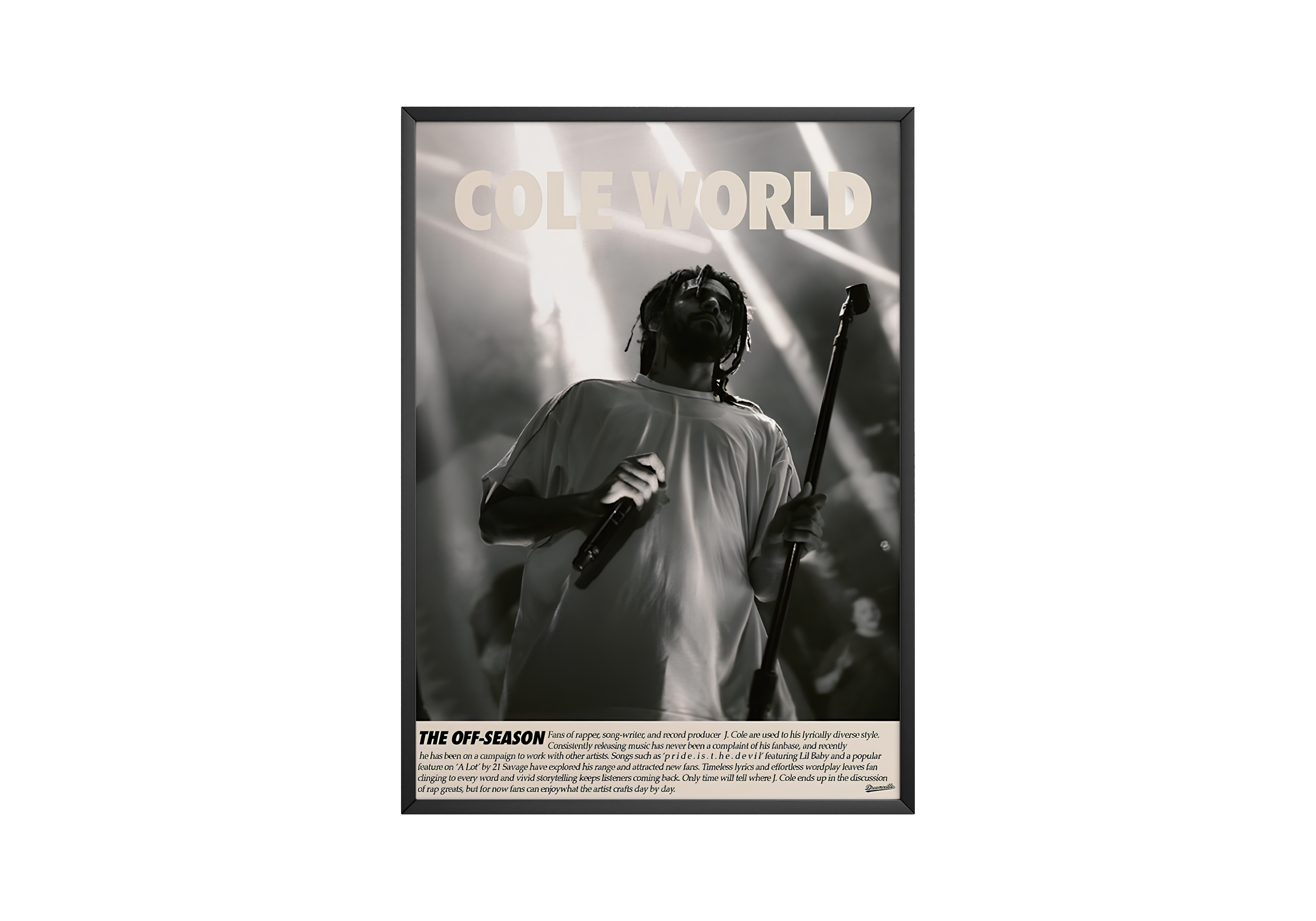 J Cole - "Cole World" Poster | Hype Posters