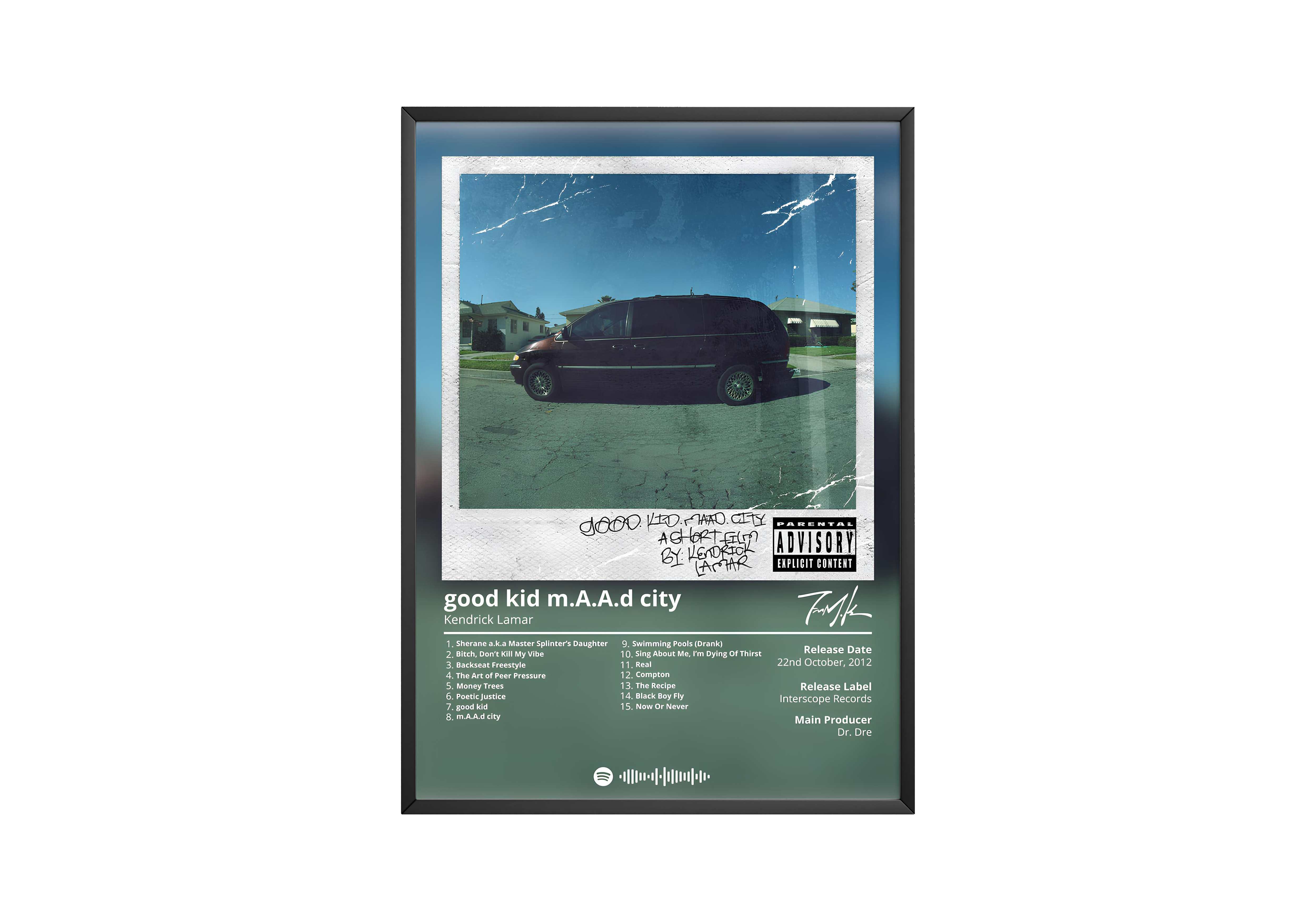 Kendrick Lamar - "Good Kid Maad City" Album Poster | Hype Posters