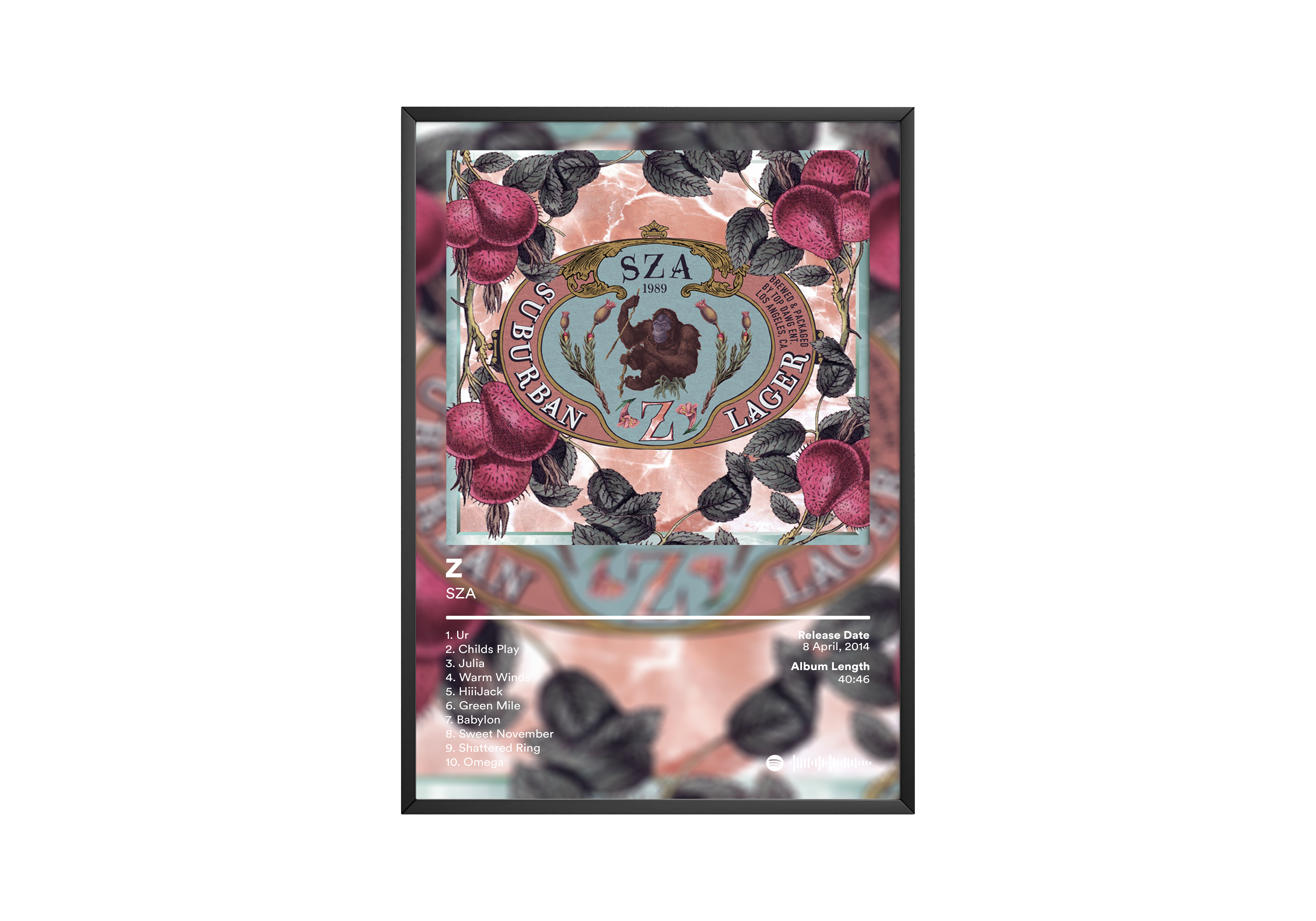 SZA 'Z' Album Poster | Hype Posters