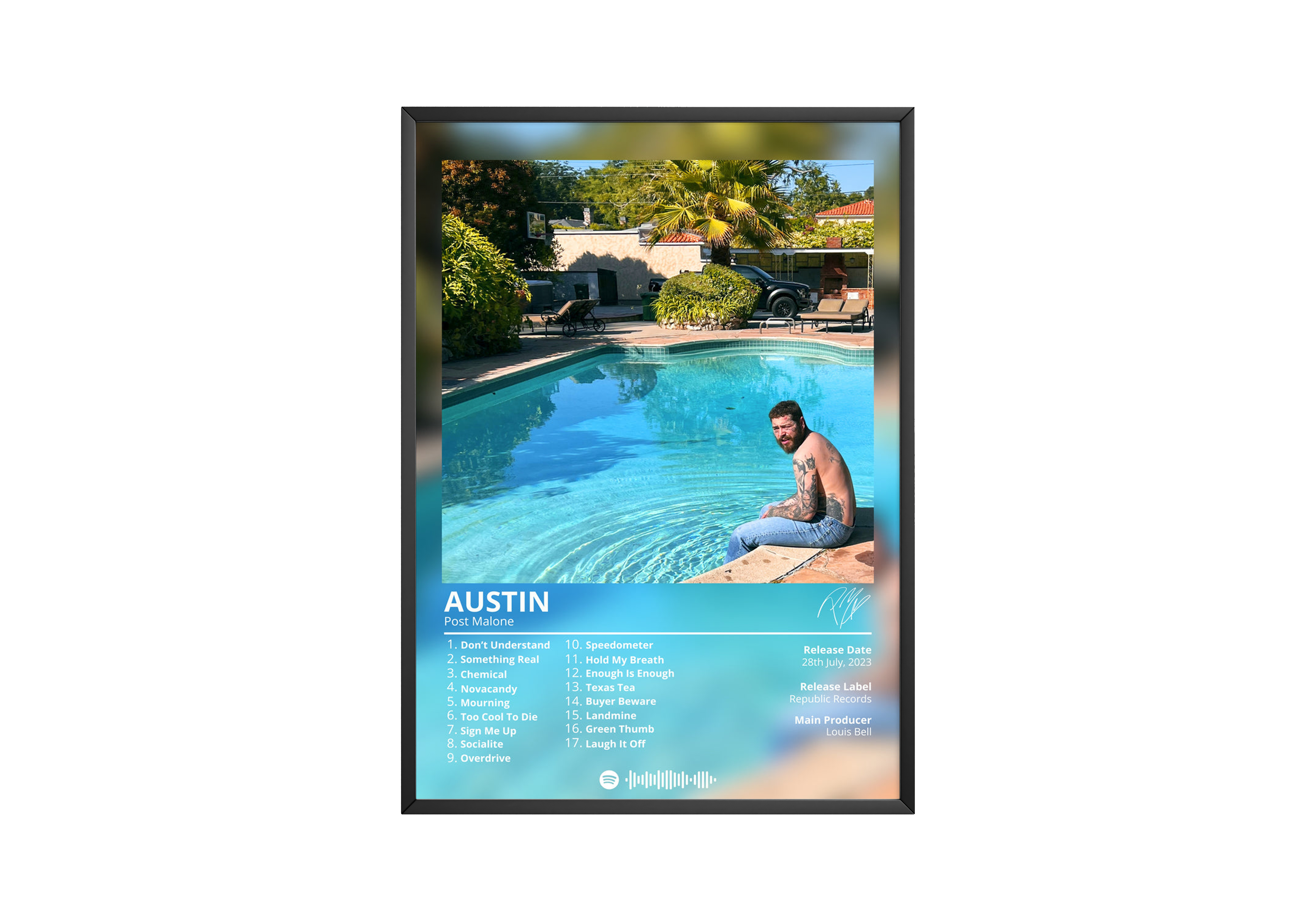 Post Malone 'Austin' Album Poster | Hype Posters