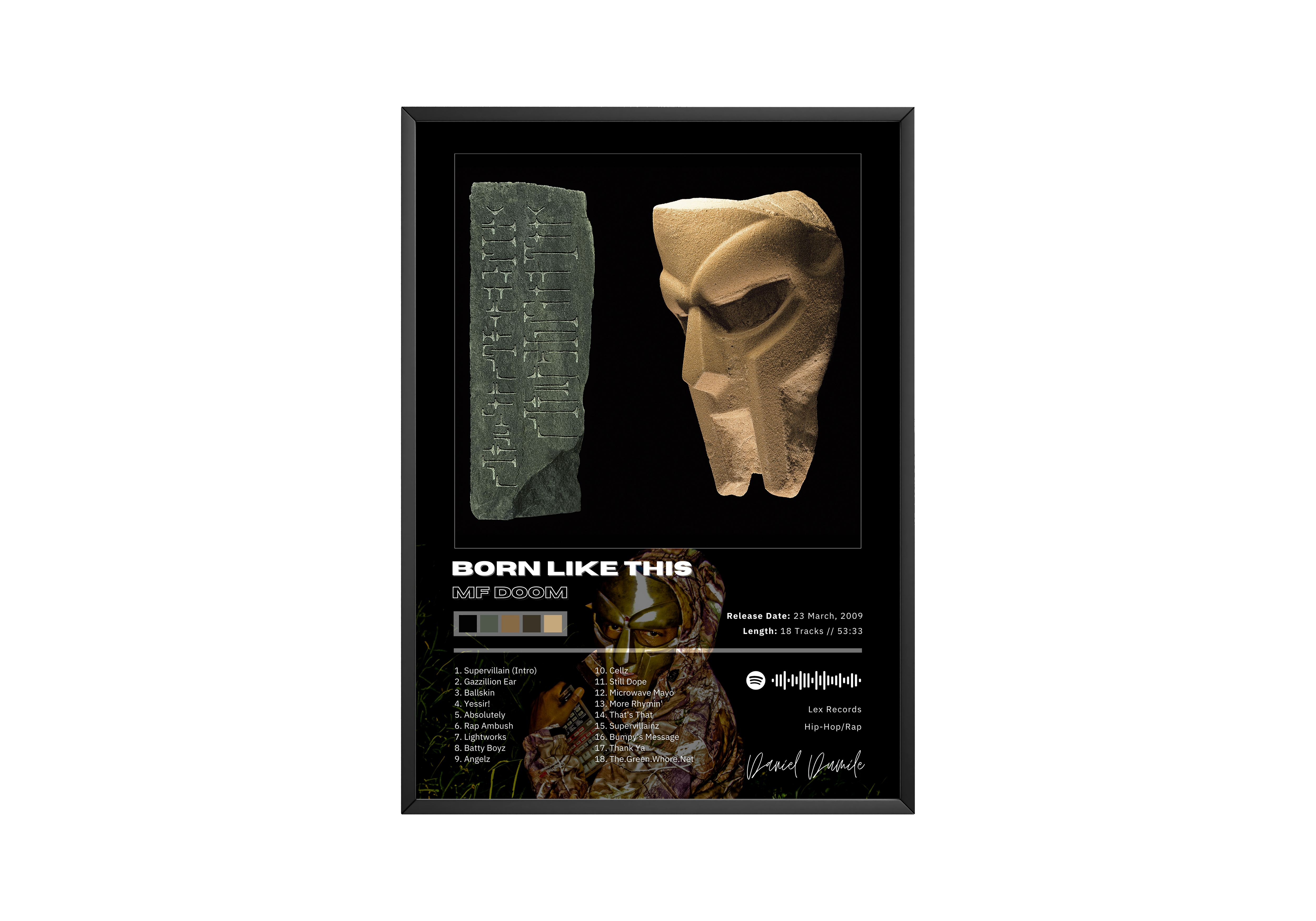 MF DOOM 'BORN LIKE THIS' Album Poster | Hype Posters