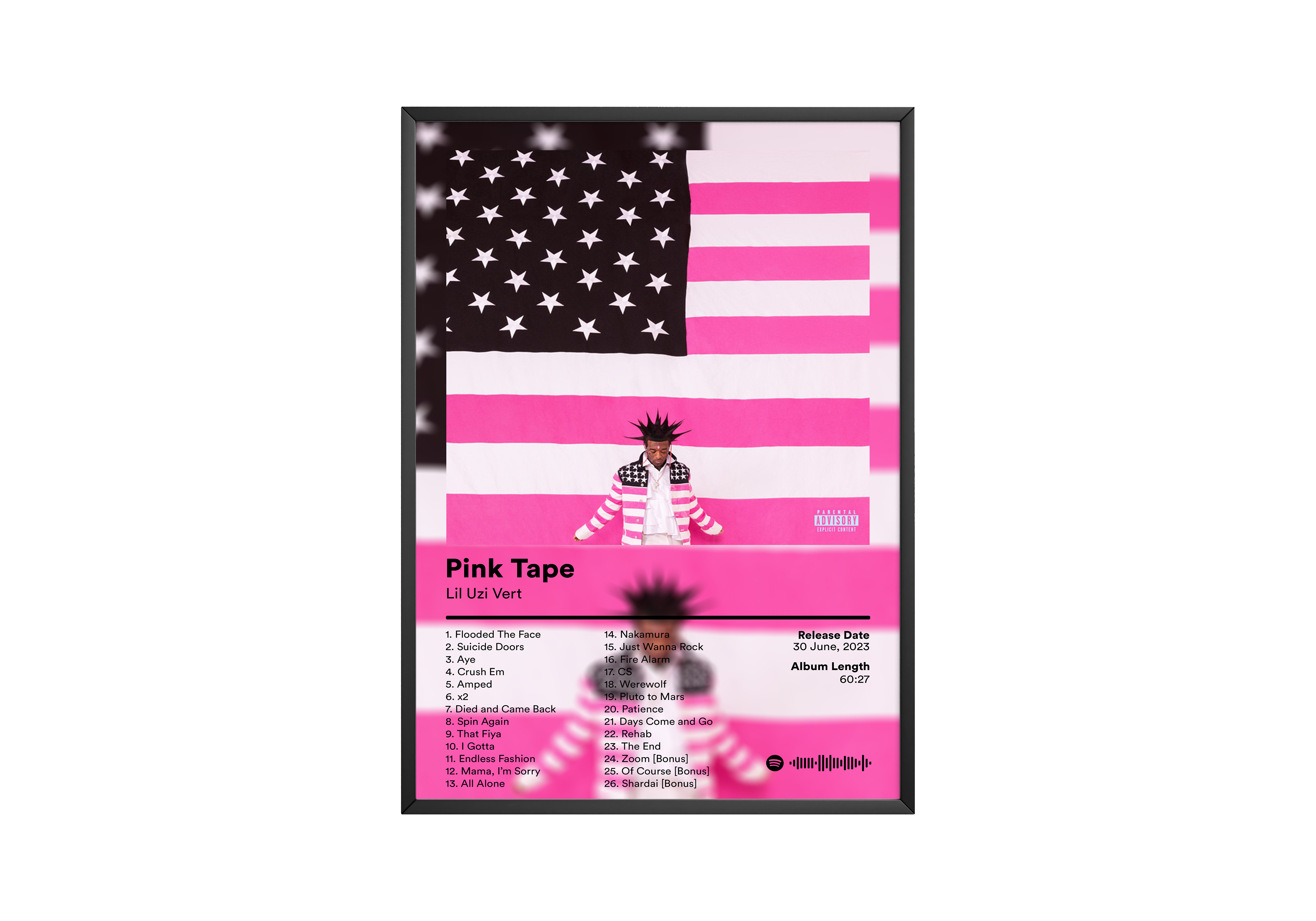 Lil Uzi Vert 'Pink Tape' Album Poster | Hype Posters