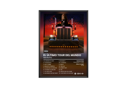 Bad Bunny 'El Ultimo Tour Del Mundo' Poster | Hype Posters