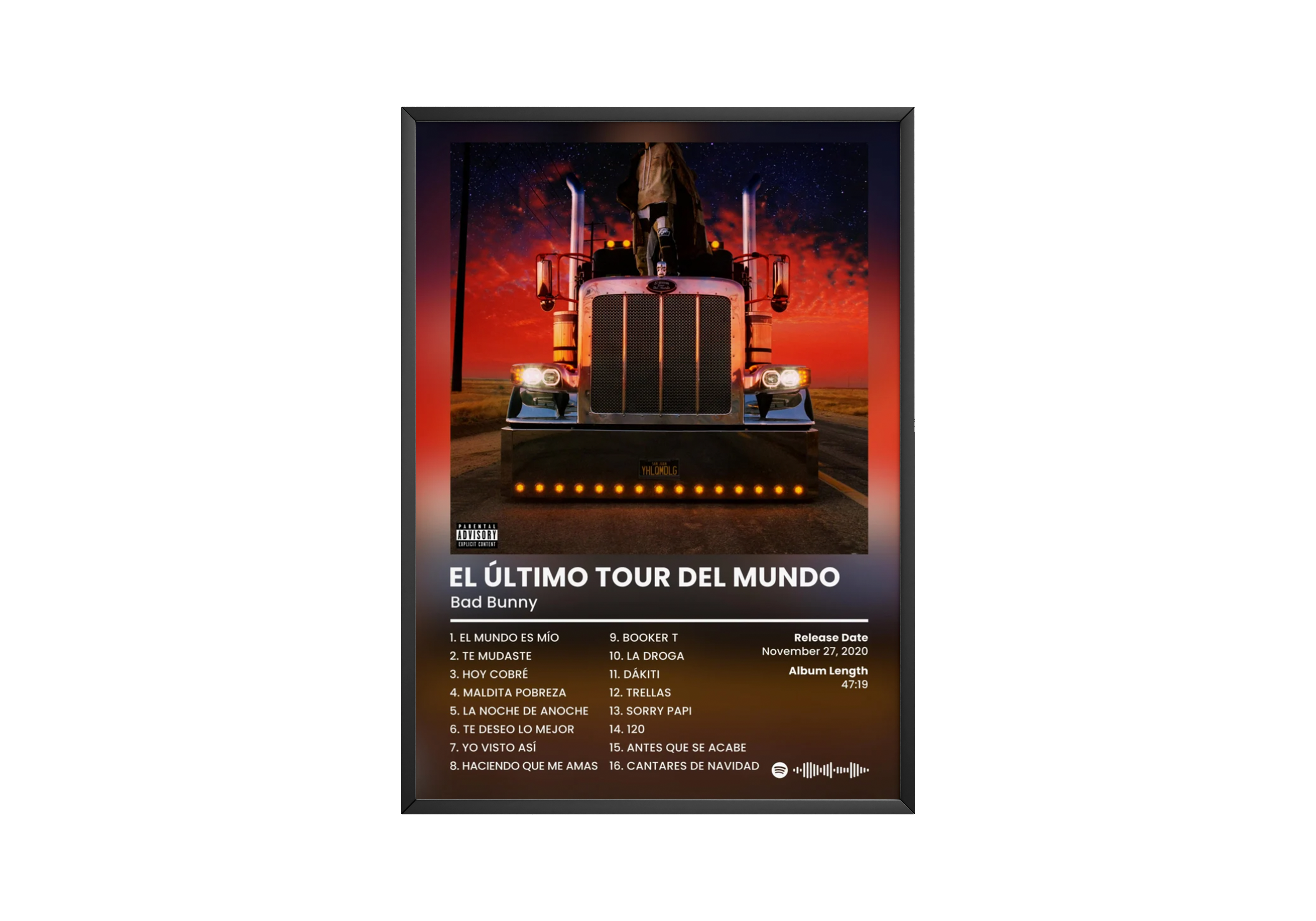 Bad Bunny 'El Ultimo Tour Del Mundo' Poster | Hype Posters