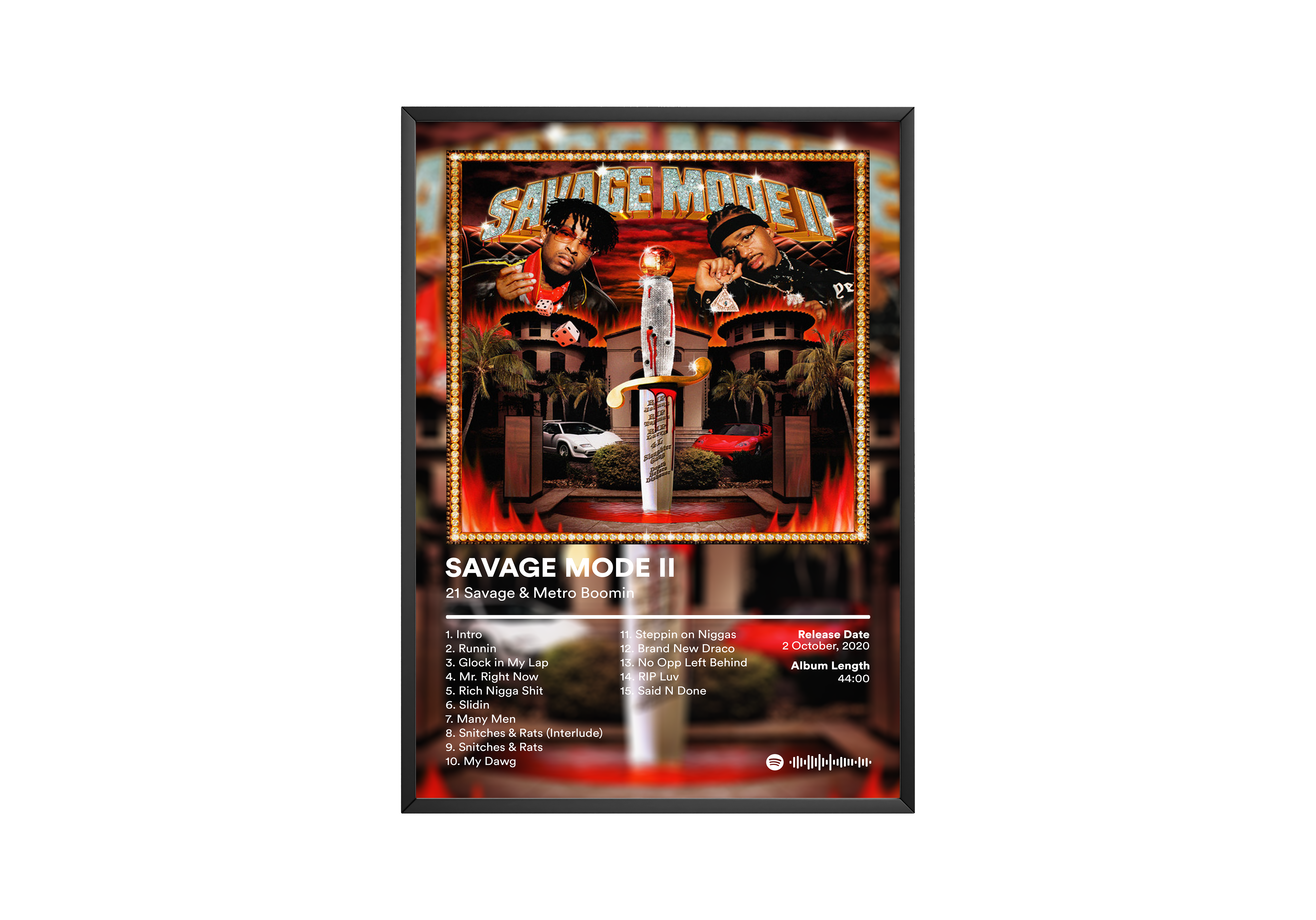 21 Savage 'Savage Mode II' Album Poster | Hype Posters
