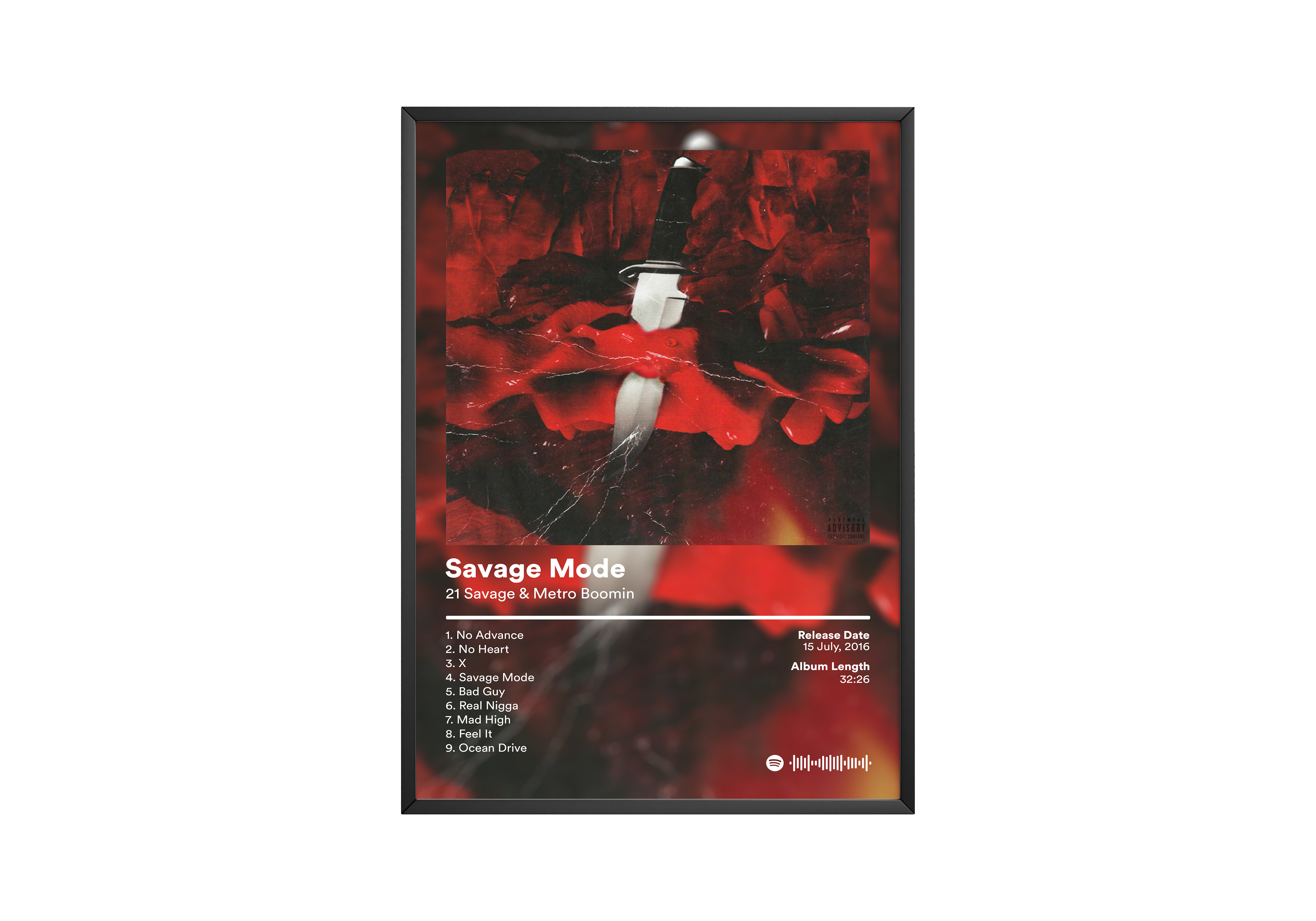 21 Savage 'Savage Mode' Album Poster | Hype Posters