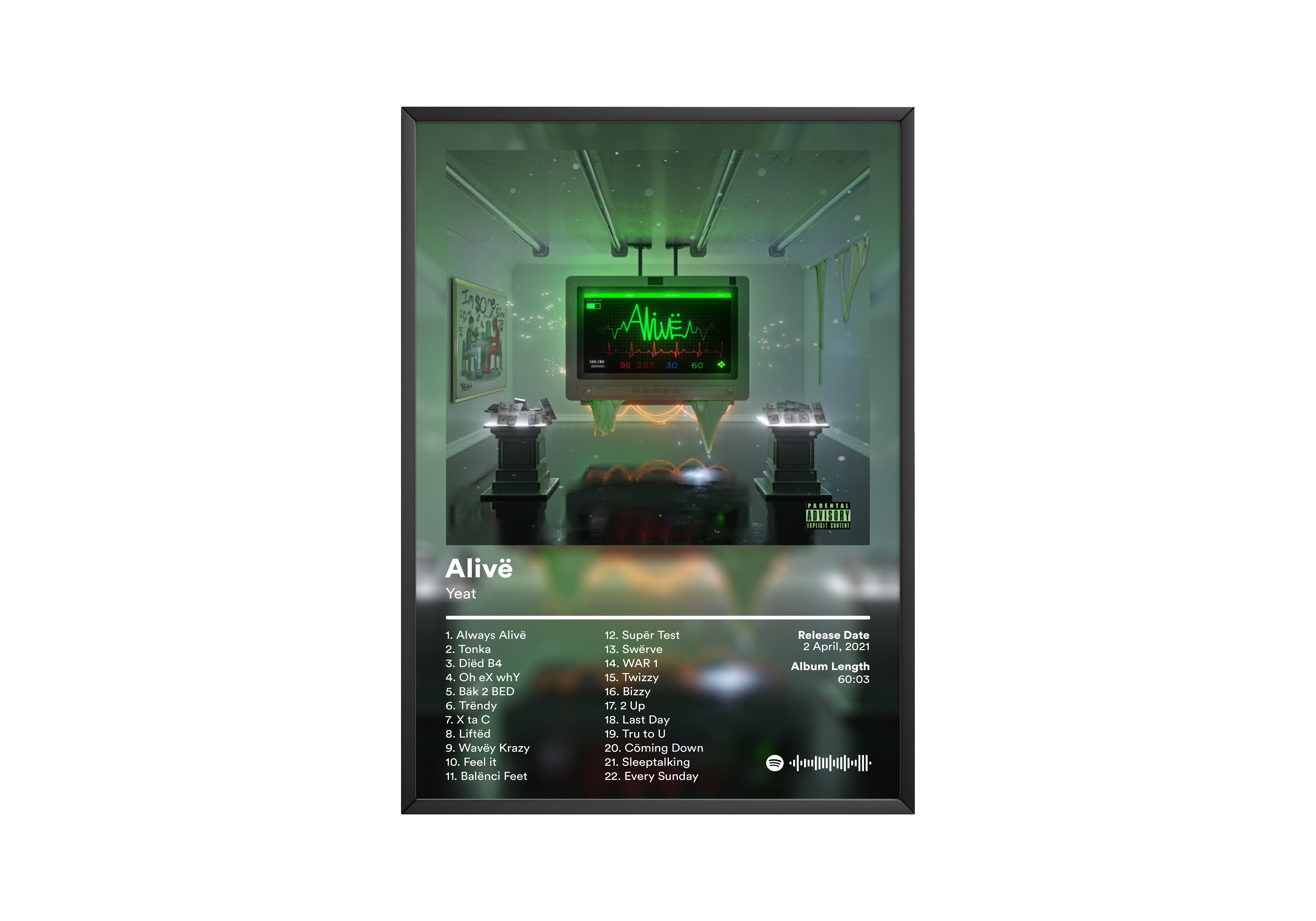 Yeat 'Alivë' Album Poster | Hype Posters