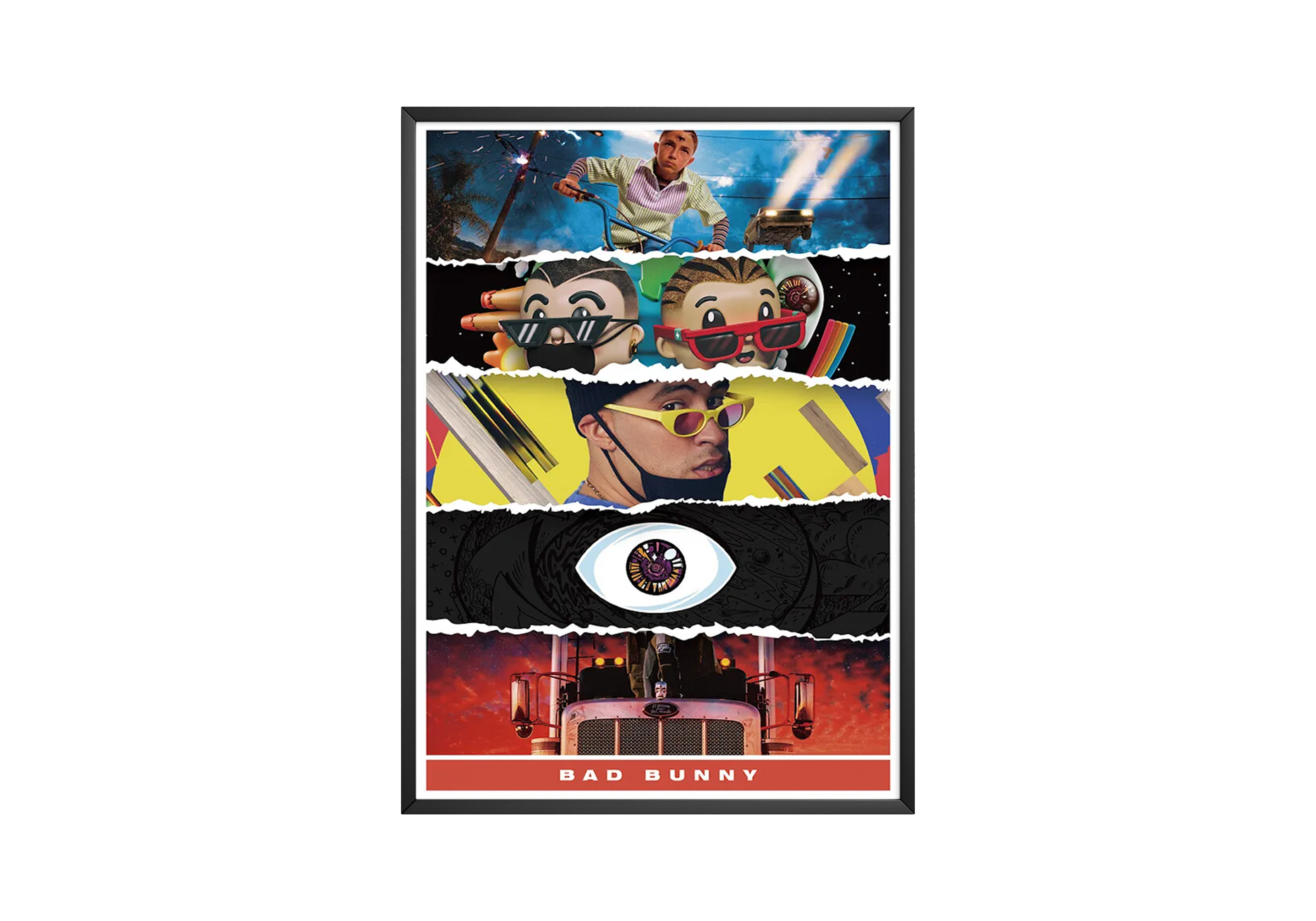 Bad Bunny Album Montage Poster | Hype Posters