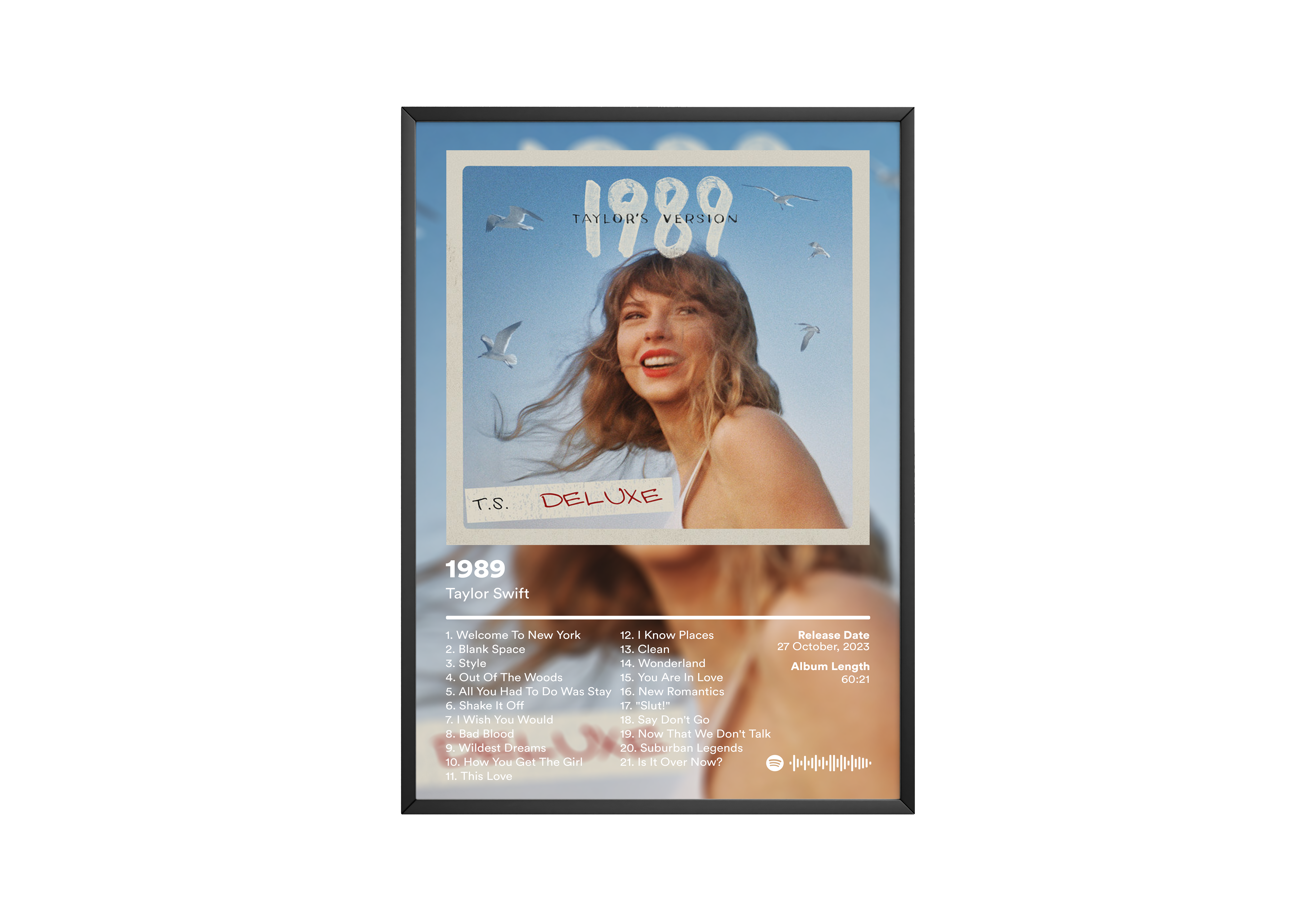 Taylor Swift '1989' (Taylor's Version) Album Poster | Hype Posters