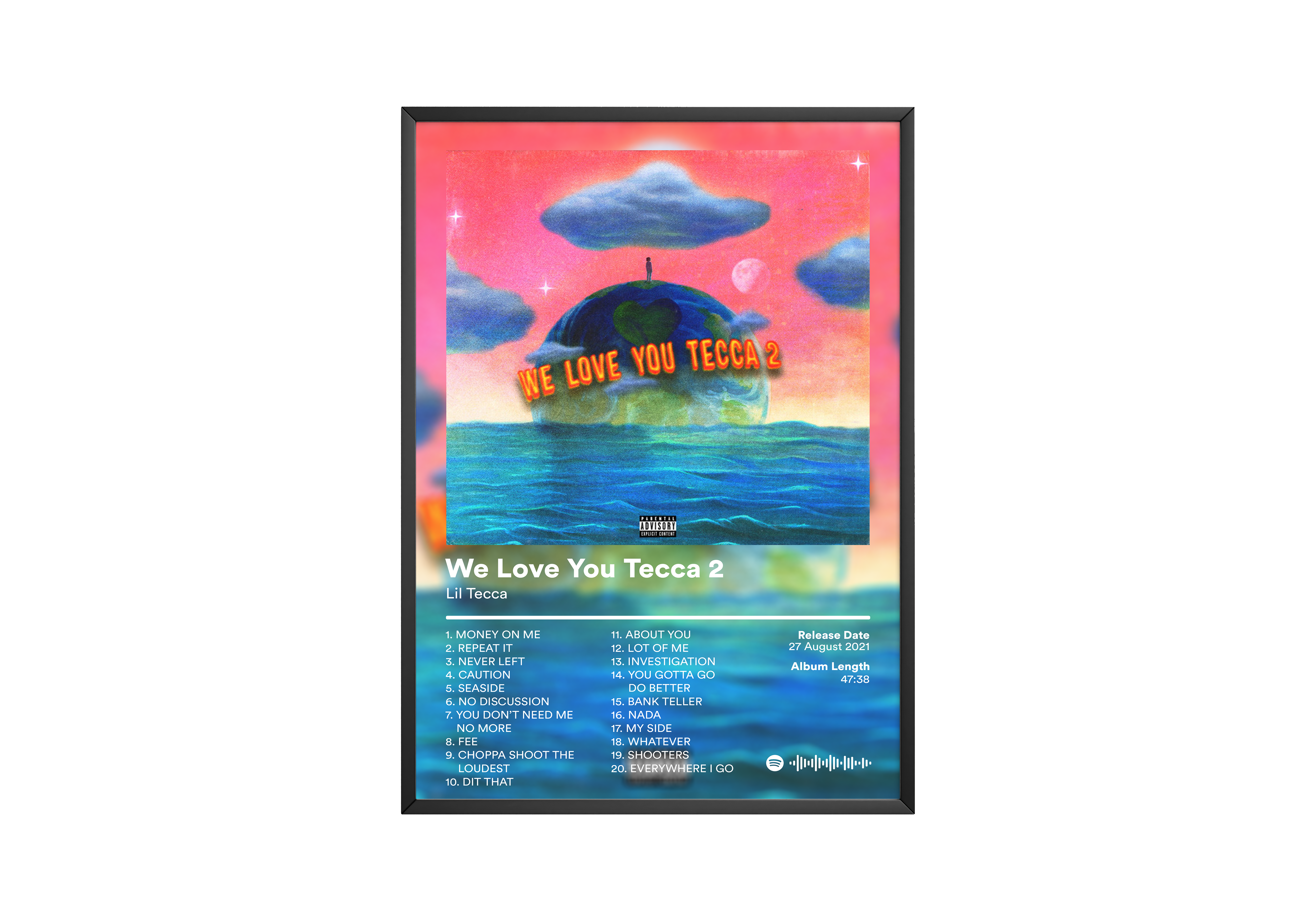 Lil Tecca 'We Love You Tecca 2' Album Poster | Hype Posters