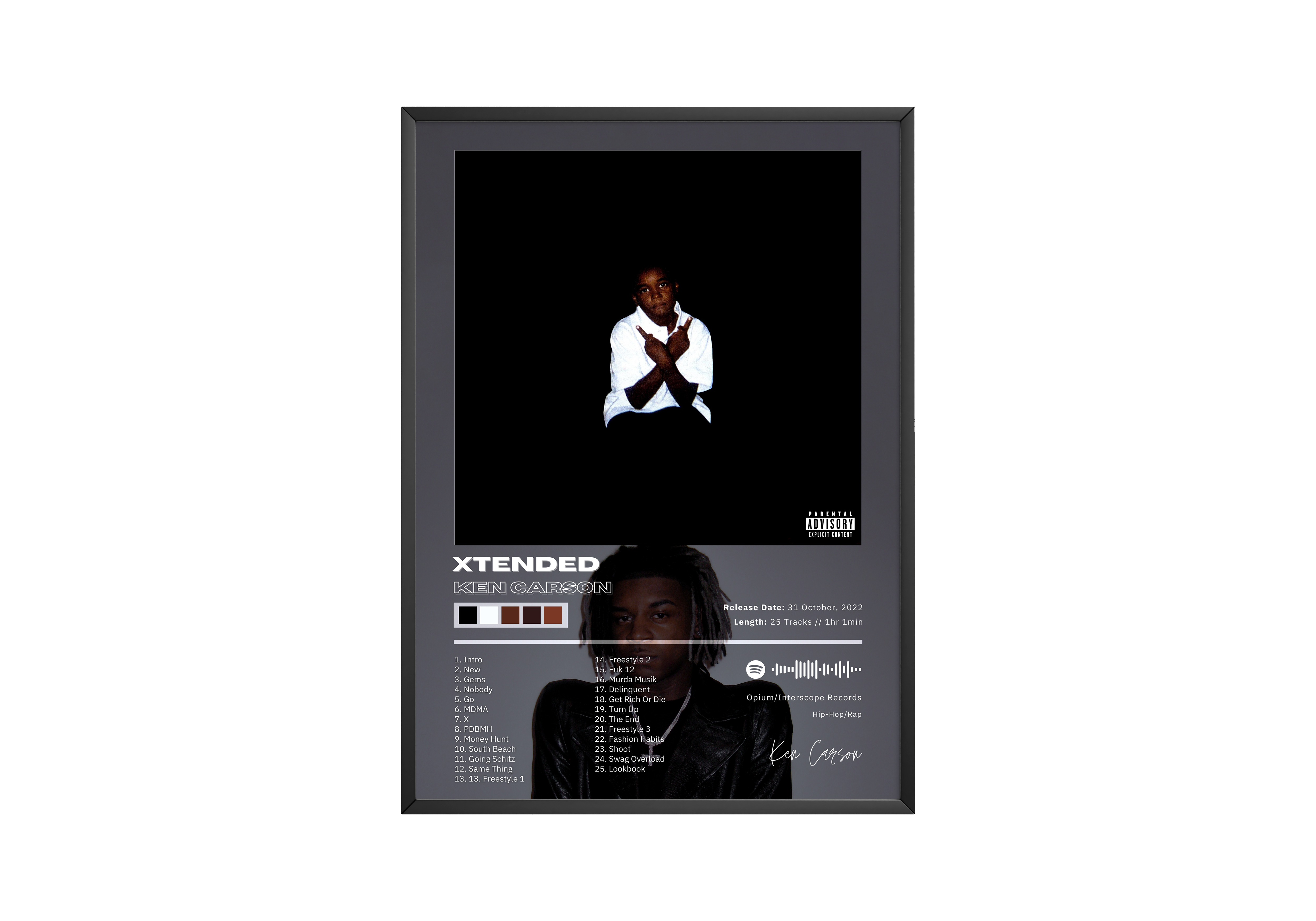 Ken Carson 'XTENDED' Album Poster | Hype Posters