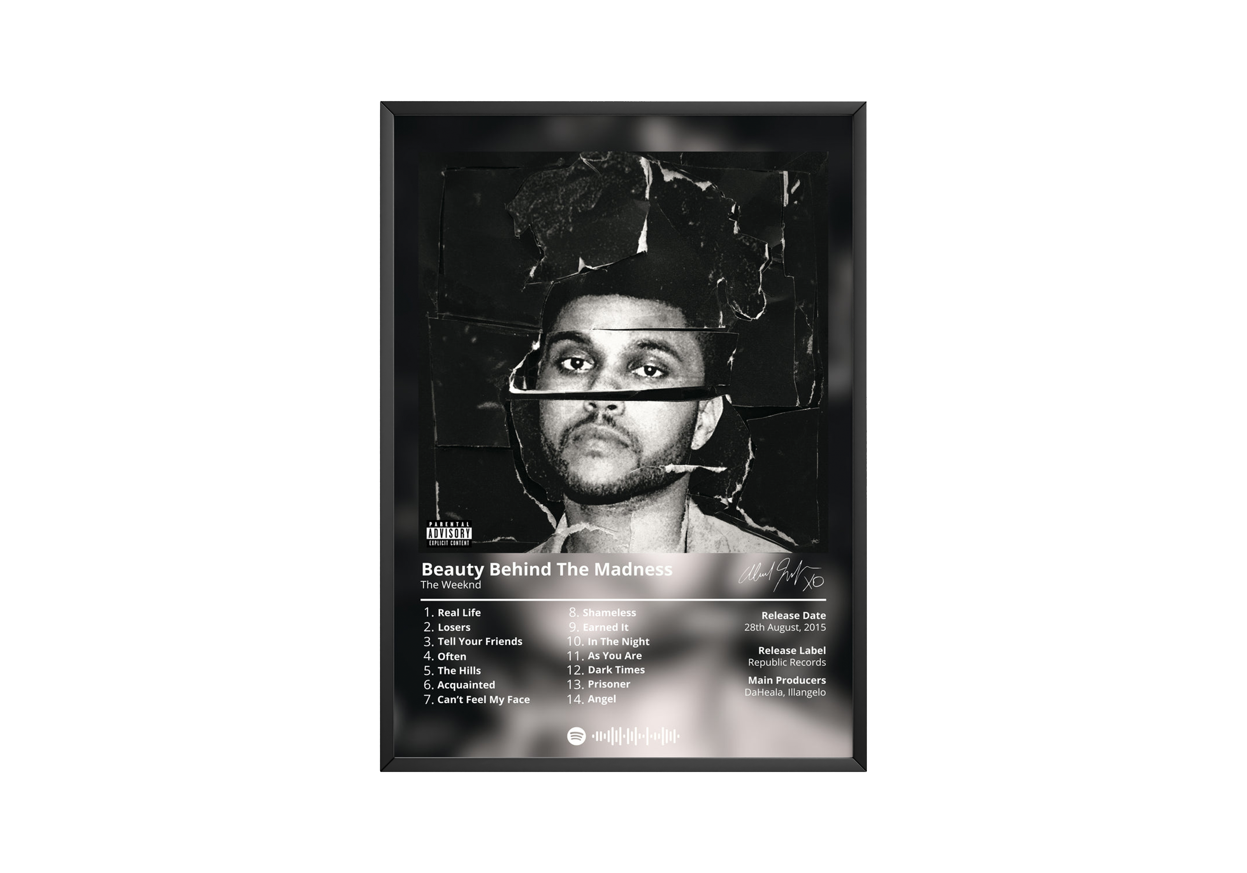 The Weeknd 'Beauty Behind The Madness' Album Poster | Hype Posters