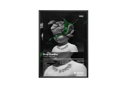 Gunna 'Drip Harder' Album Poster | Hype Posters