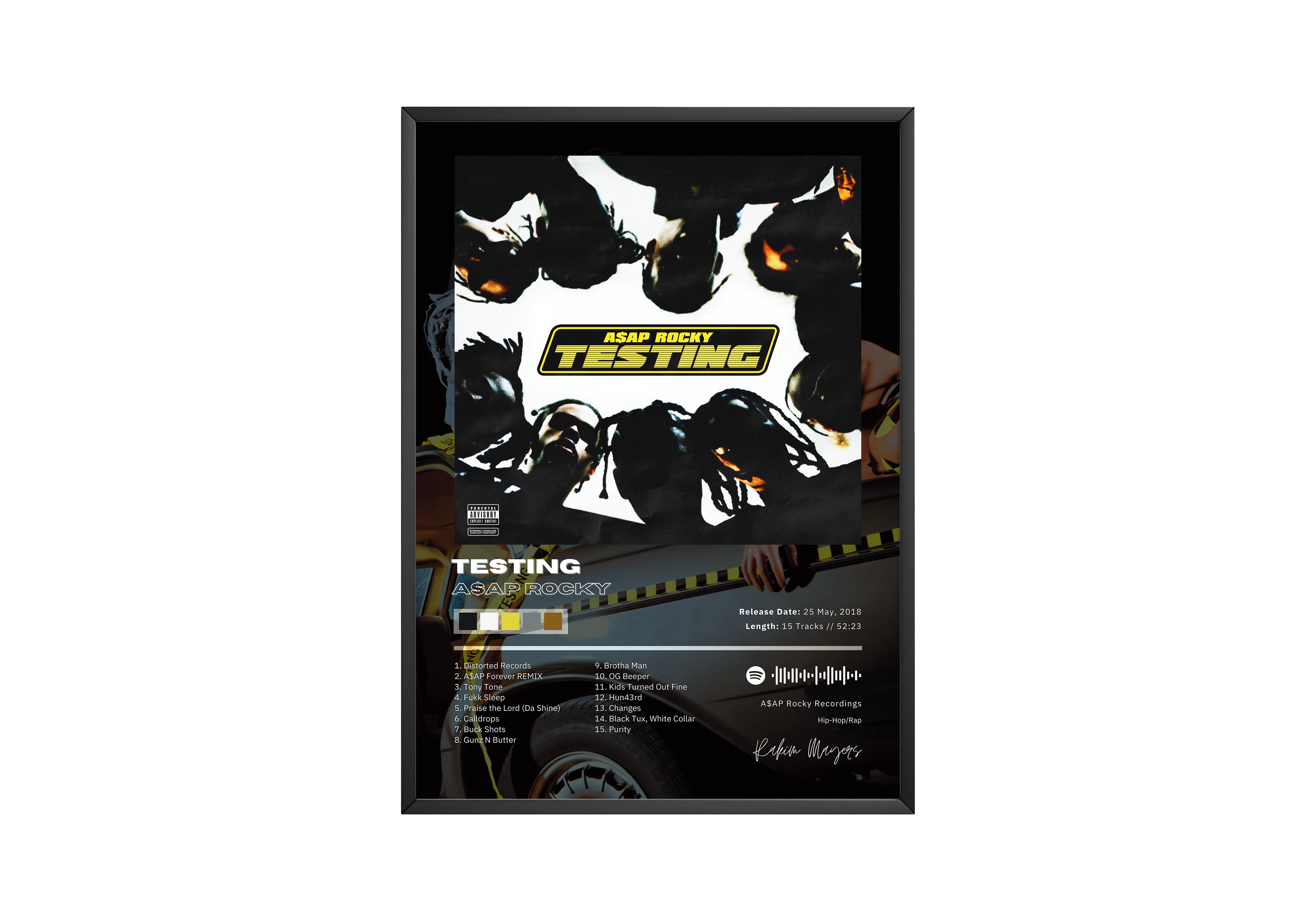 Asap Rocky 'Testing' Album Poster | Hype Posters