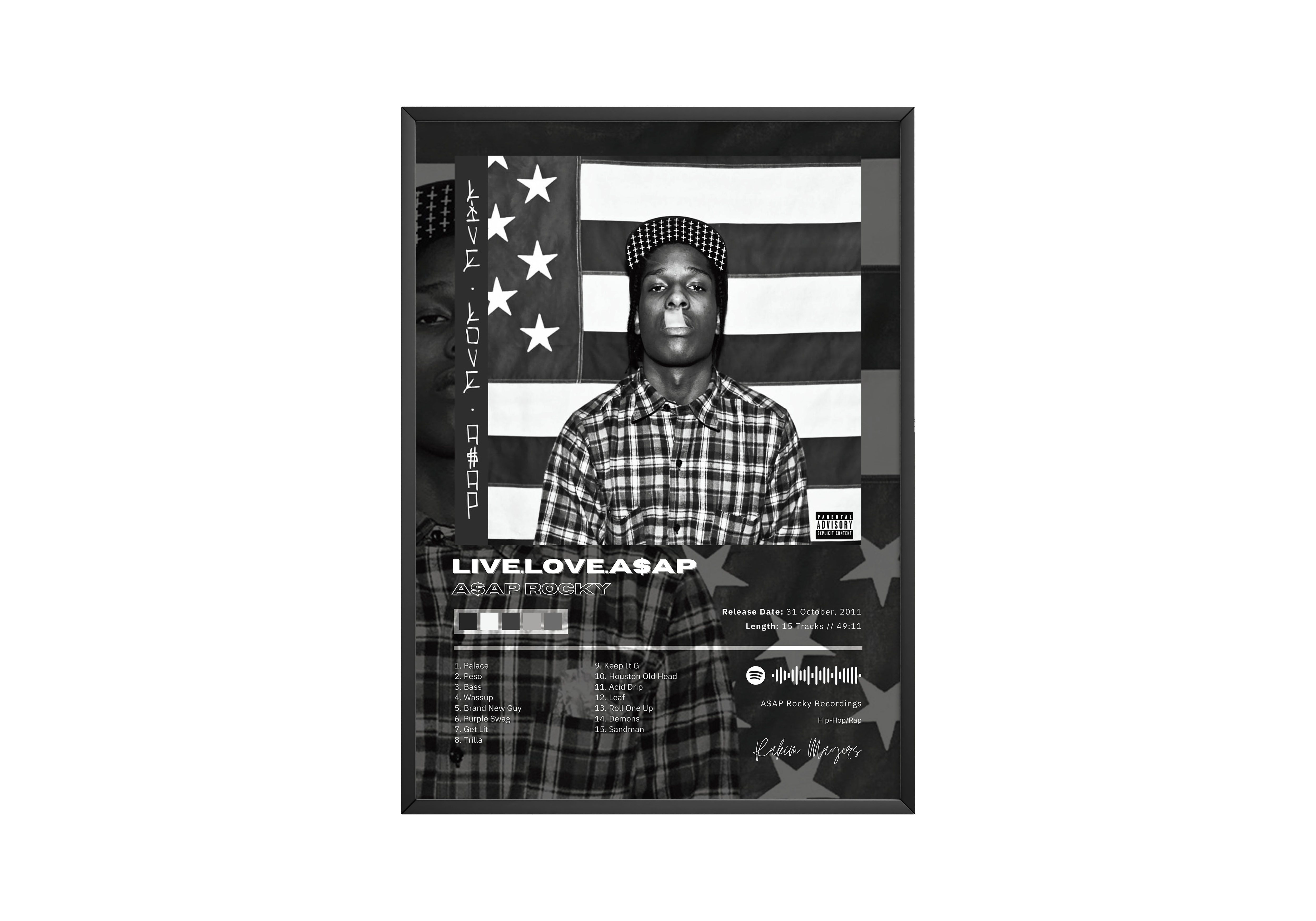 Asap Rocky 'Live Love A$ap' Album Poster | Hype Posters