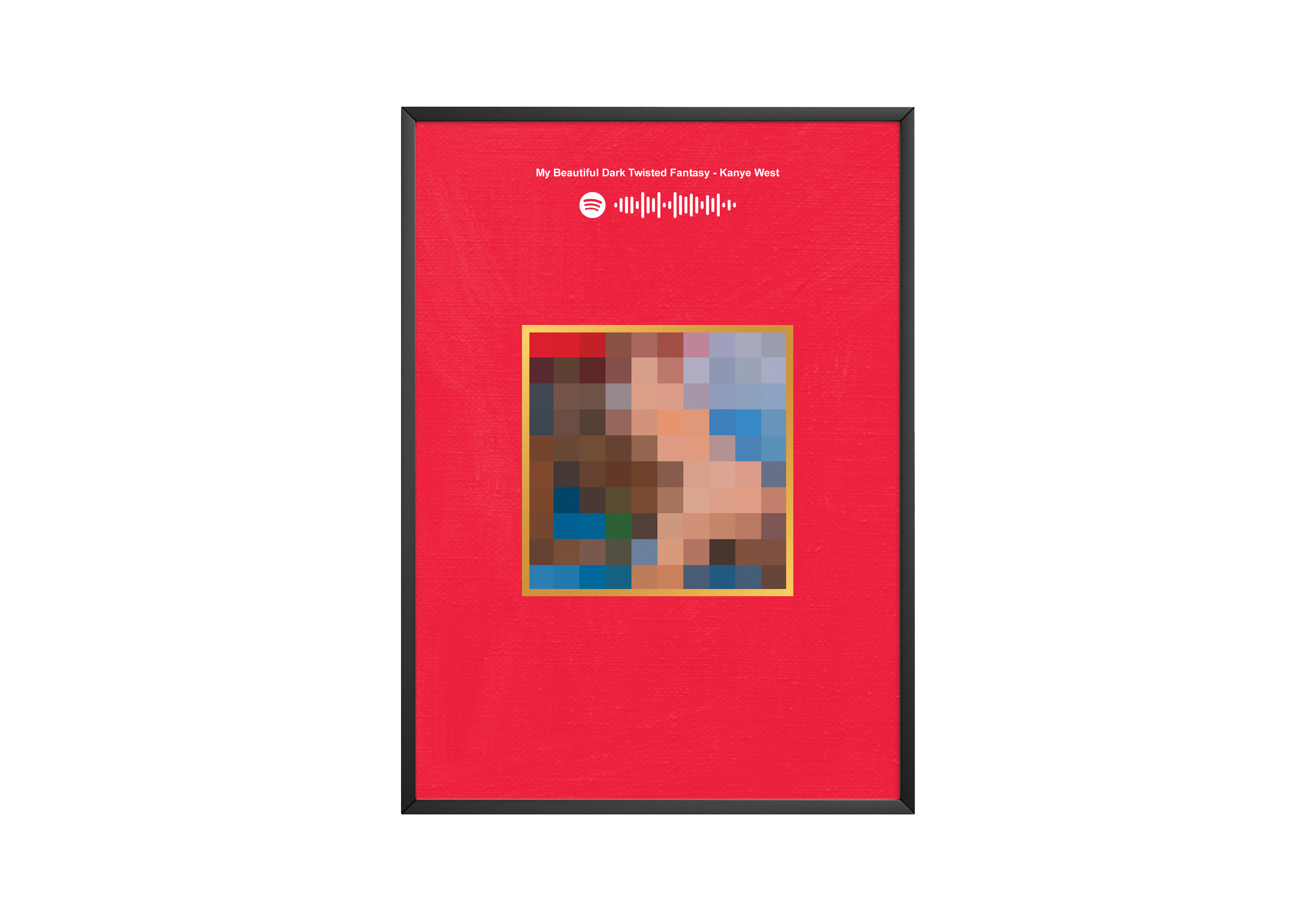 Kanye West 'My Beautiful Dark Twisted Fantasy' Spotify Poster | Hype Posters