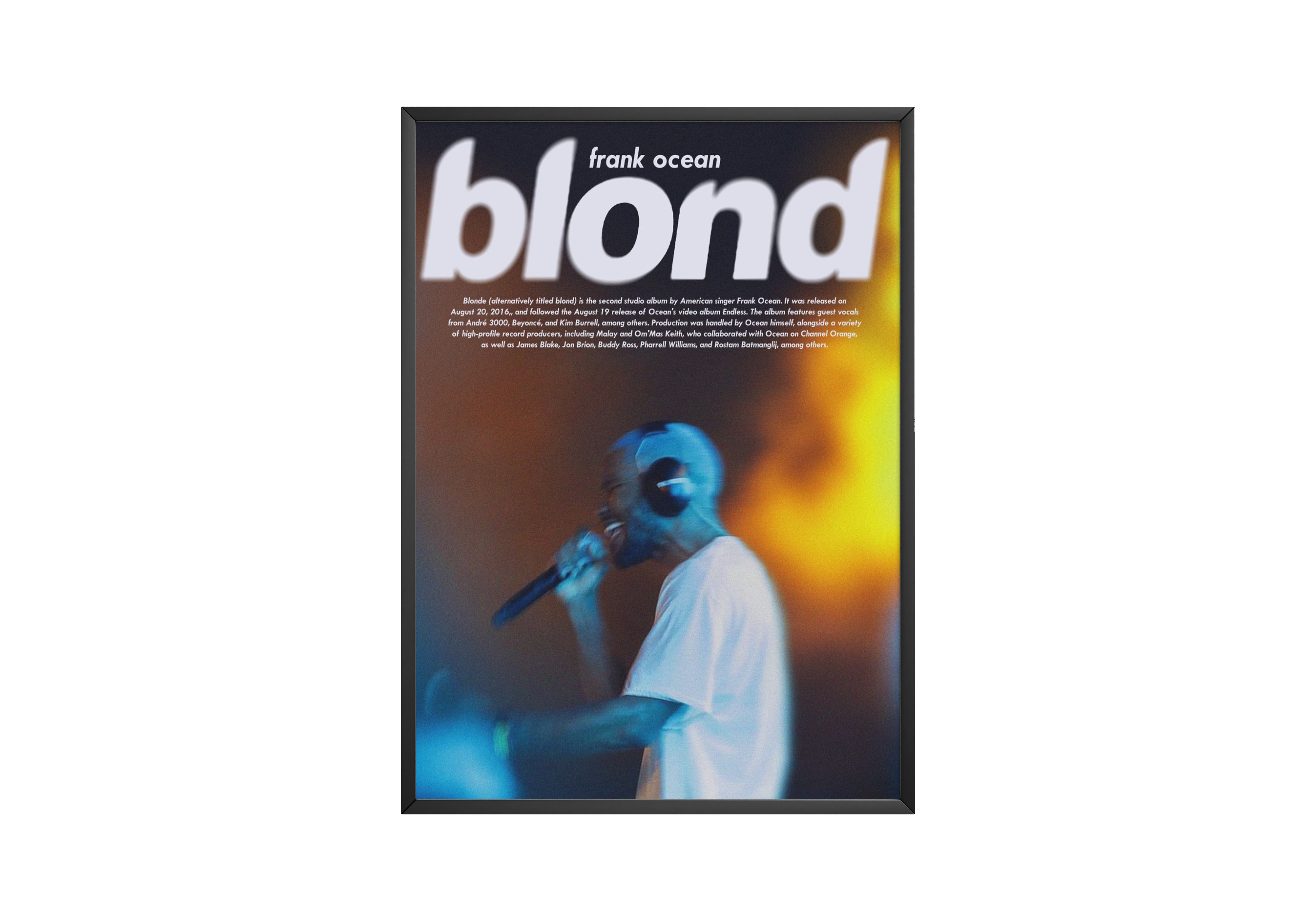 Frank Ocean 'Blond' Blurred Poster | Hype Posters