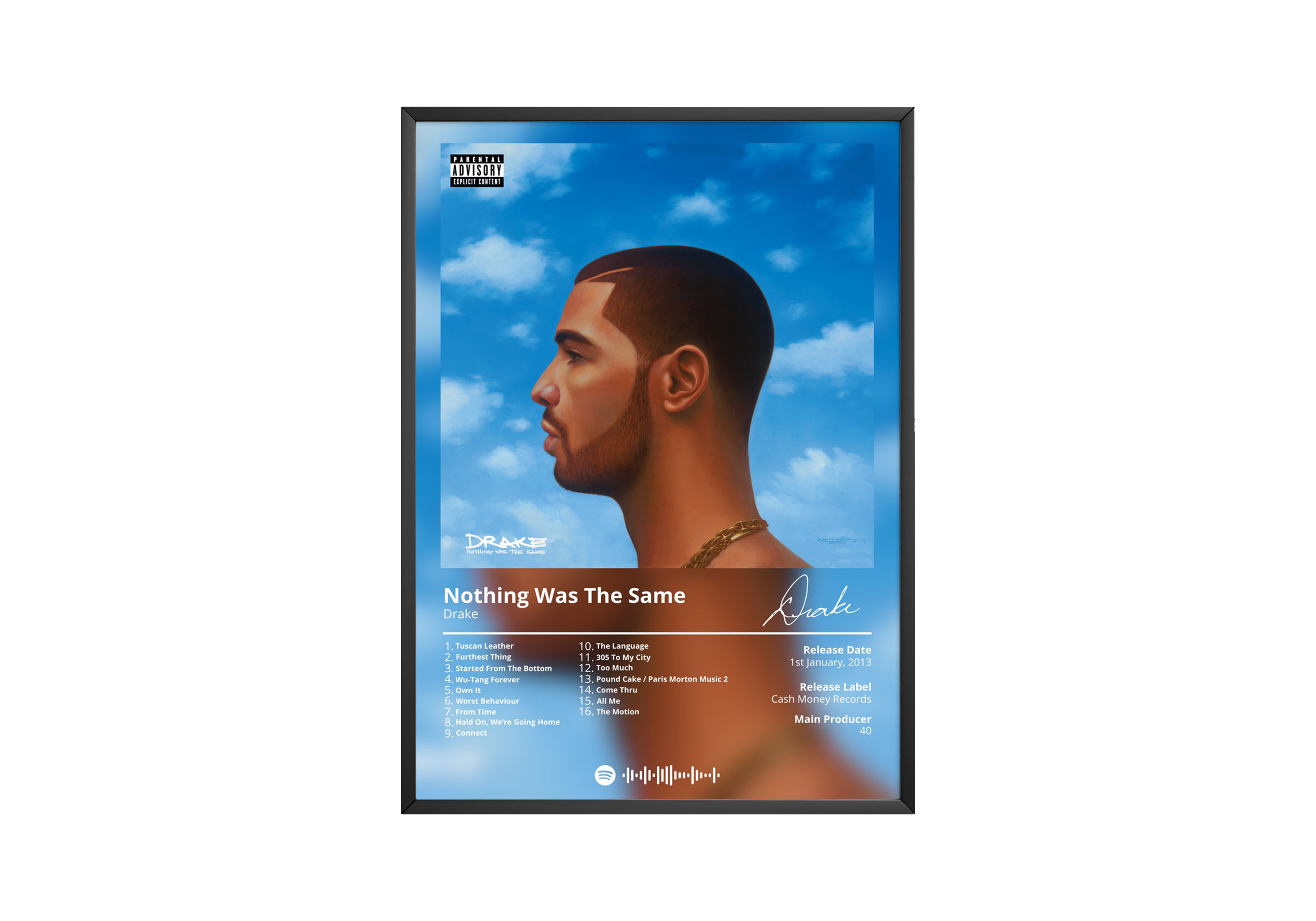 Drake 'Nothing Was The Same' Album Poster | Hype Posters