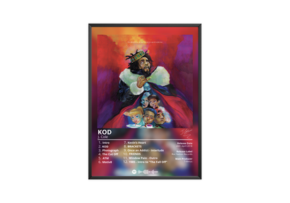 J Cole 'KOD' Album Poster | Hype Posters